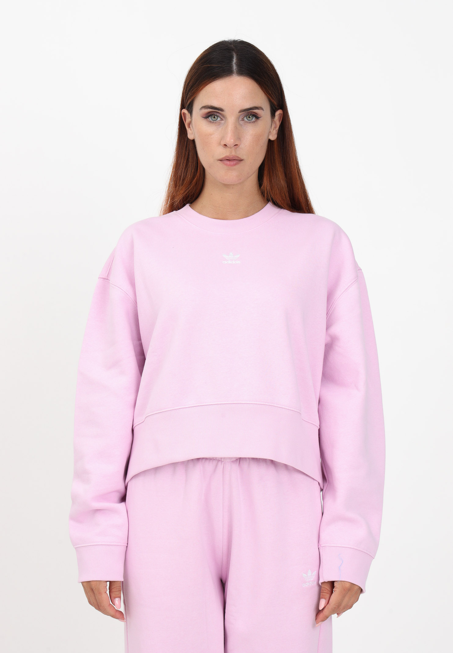 Adicolor Essentials women's pink round neck sweatshirt ADIDAS ORIGINALS | IJ9771.