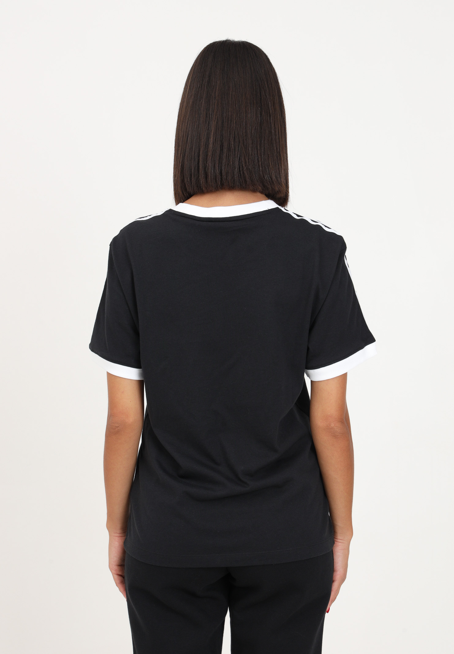 Adicolor Classics 3-Stripes black women's sports t-shirt - ADIDAS ...