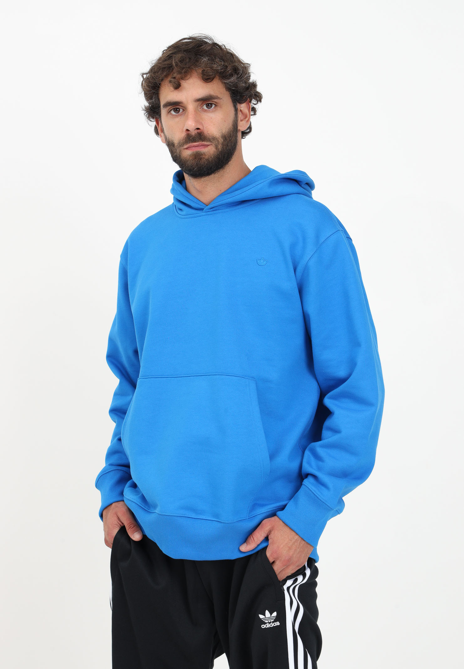 Adicolor Contempo light blue hoodie for men ADIDAS ORIGINALS | IM2117.
