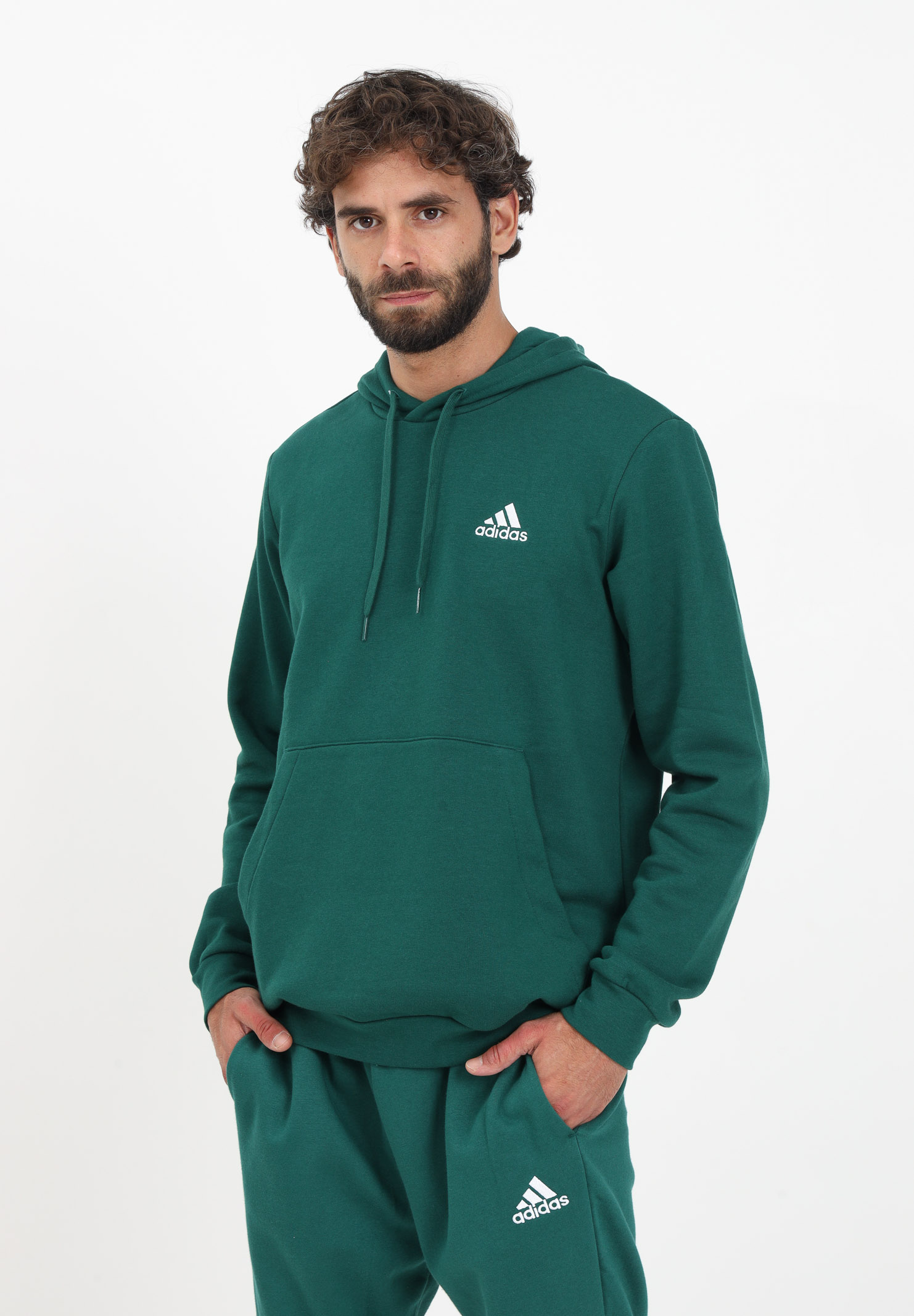 Feel Cozy green hoodie for men ADIDAS PERFORMANCE | IL3295.