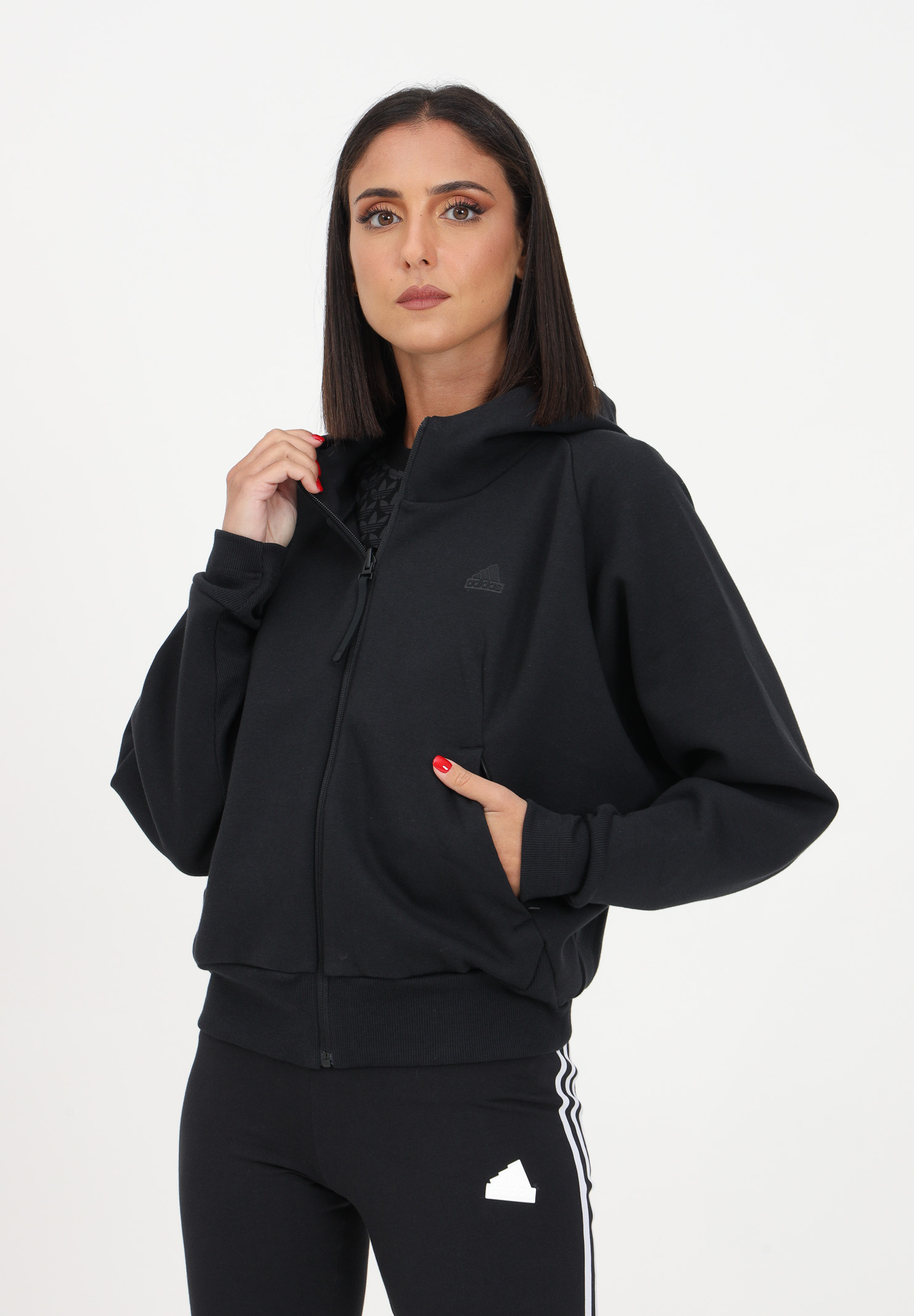 Black hoodie for women ADIDAS PERFORMANCE | IN5128.