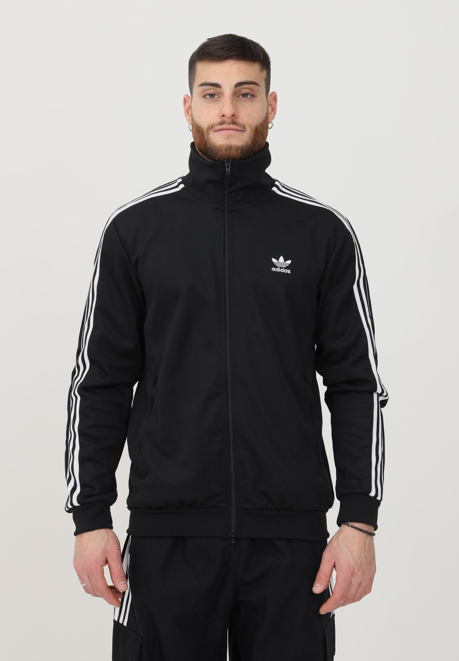 Men's black zip-up sweatshirt ADIDAS | H09112.