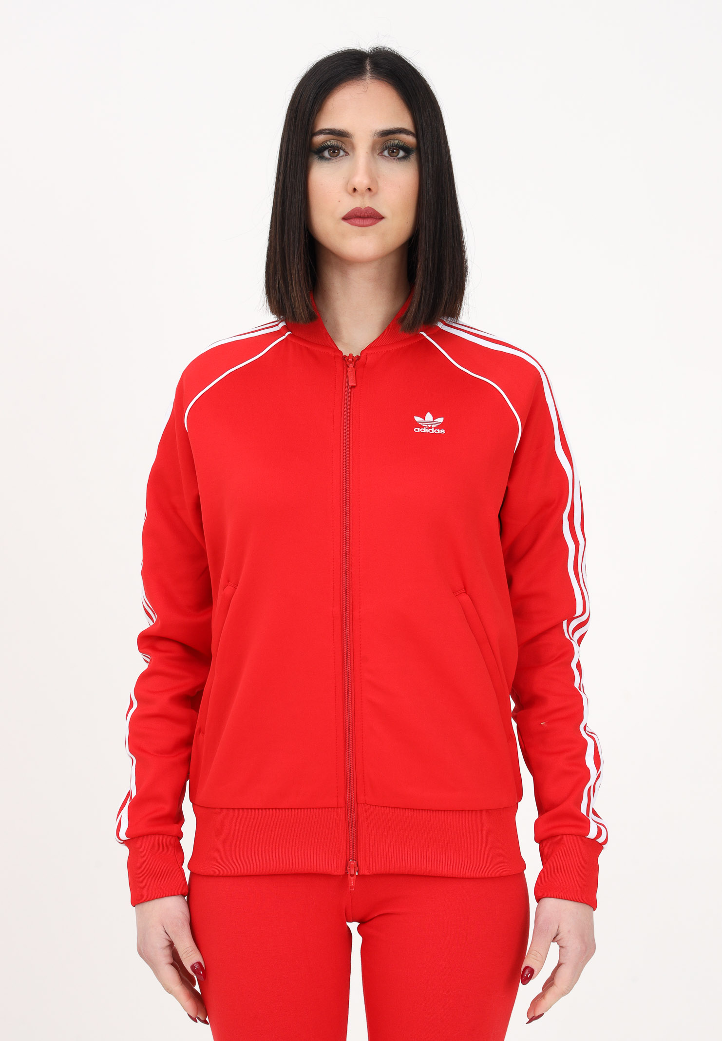 SST women's red zip sweatshirt ADIDAS ORIGINALS | IB5913.