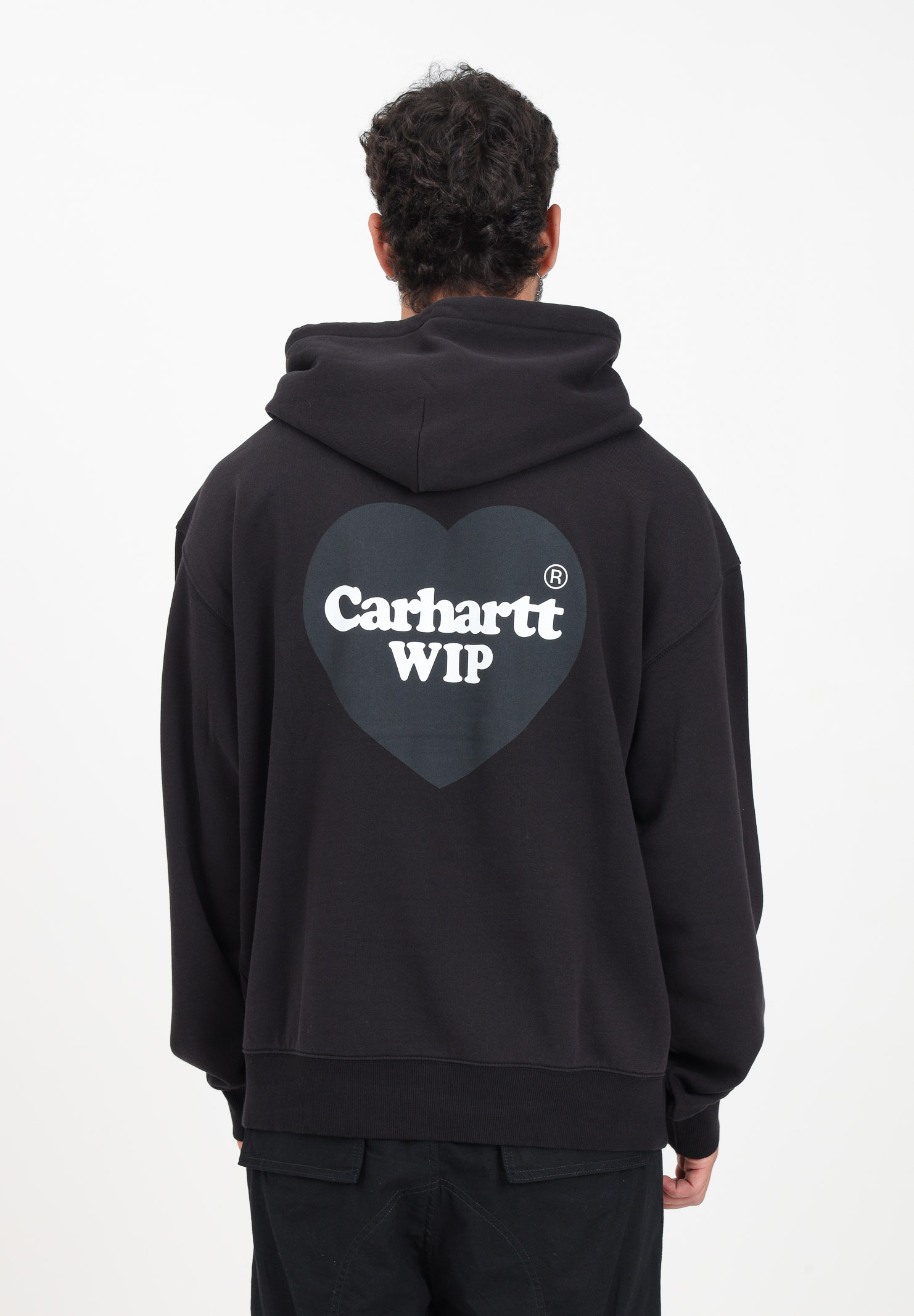 Heart Swet black hooded sweatshirt for men CARHARTT WIP | I03216889XX
