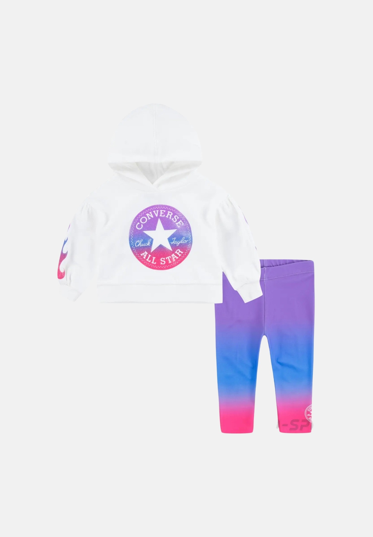 White tracksuit with newborns CONVERSE and - colors for - logo Pavidas maxi shaded
