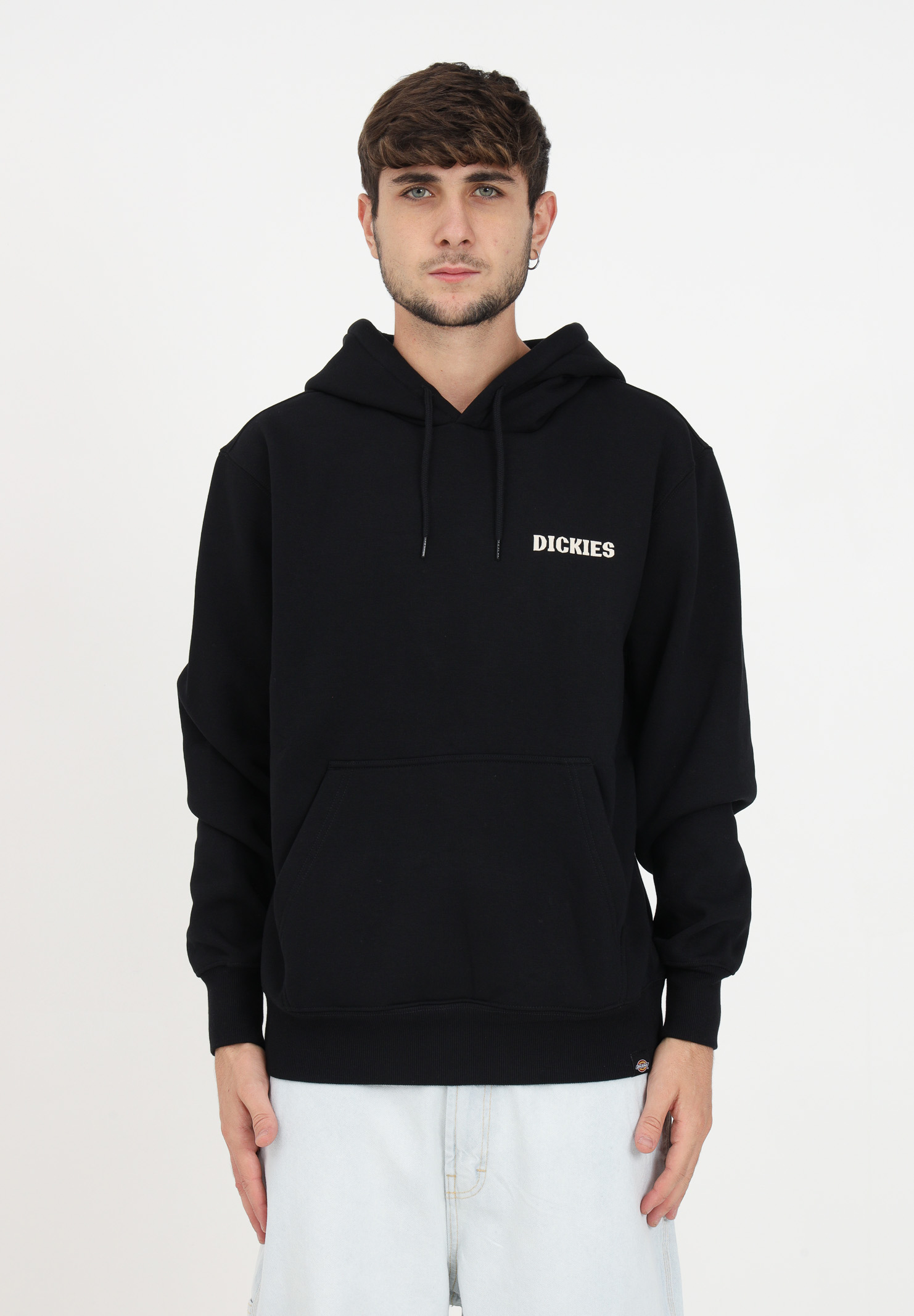 Black hooded sweatshirt with men's print DIckies | DK0A4YEOBLK1BLK1