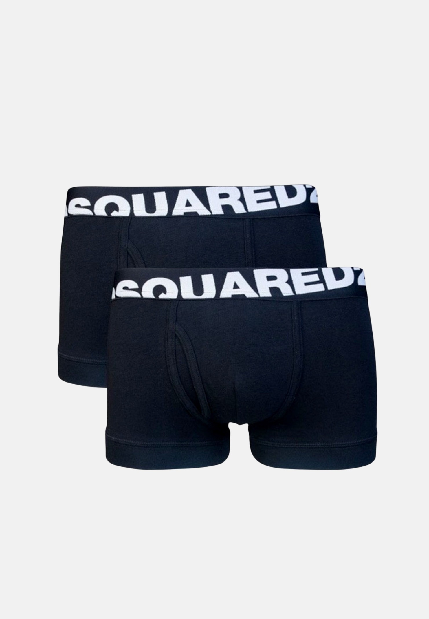 Black boxer shorts in a pack of 2 with logo elastic for men - DSQUARED2 ...