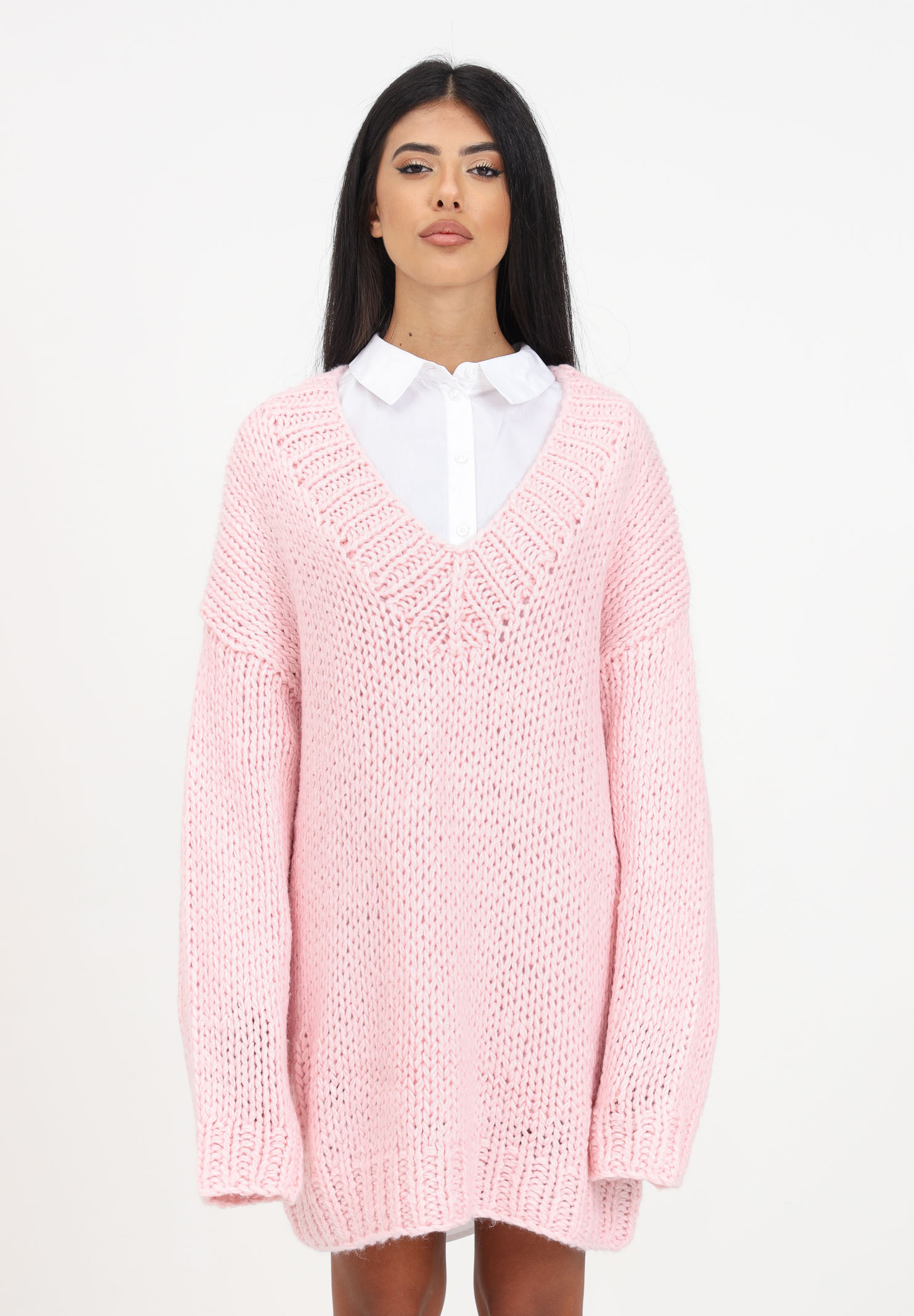 Maglione rosa oversize da donna GLAMOROUS | LC1357APINK