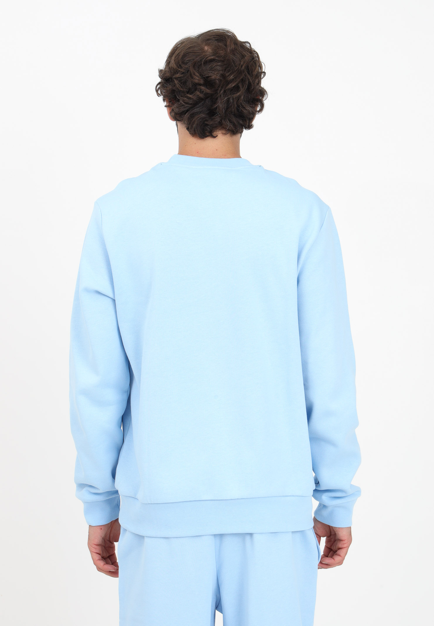 Light blue crew neck sweatshirt for men LACOSTE | SH9608HBP