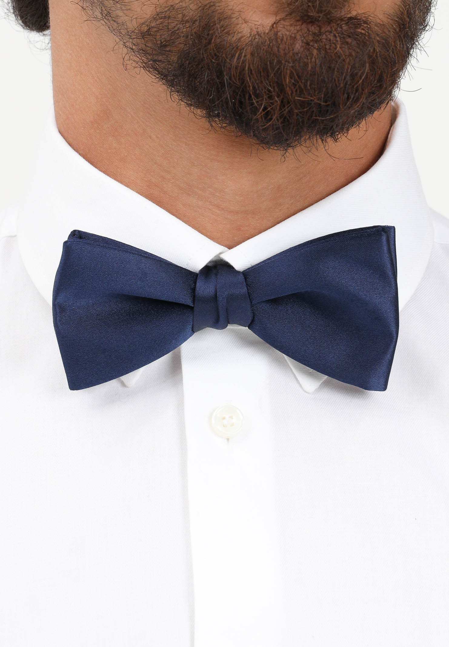 Blue silk bow tie for men LANVIN Pavidas