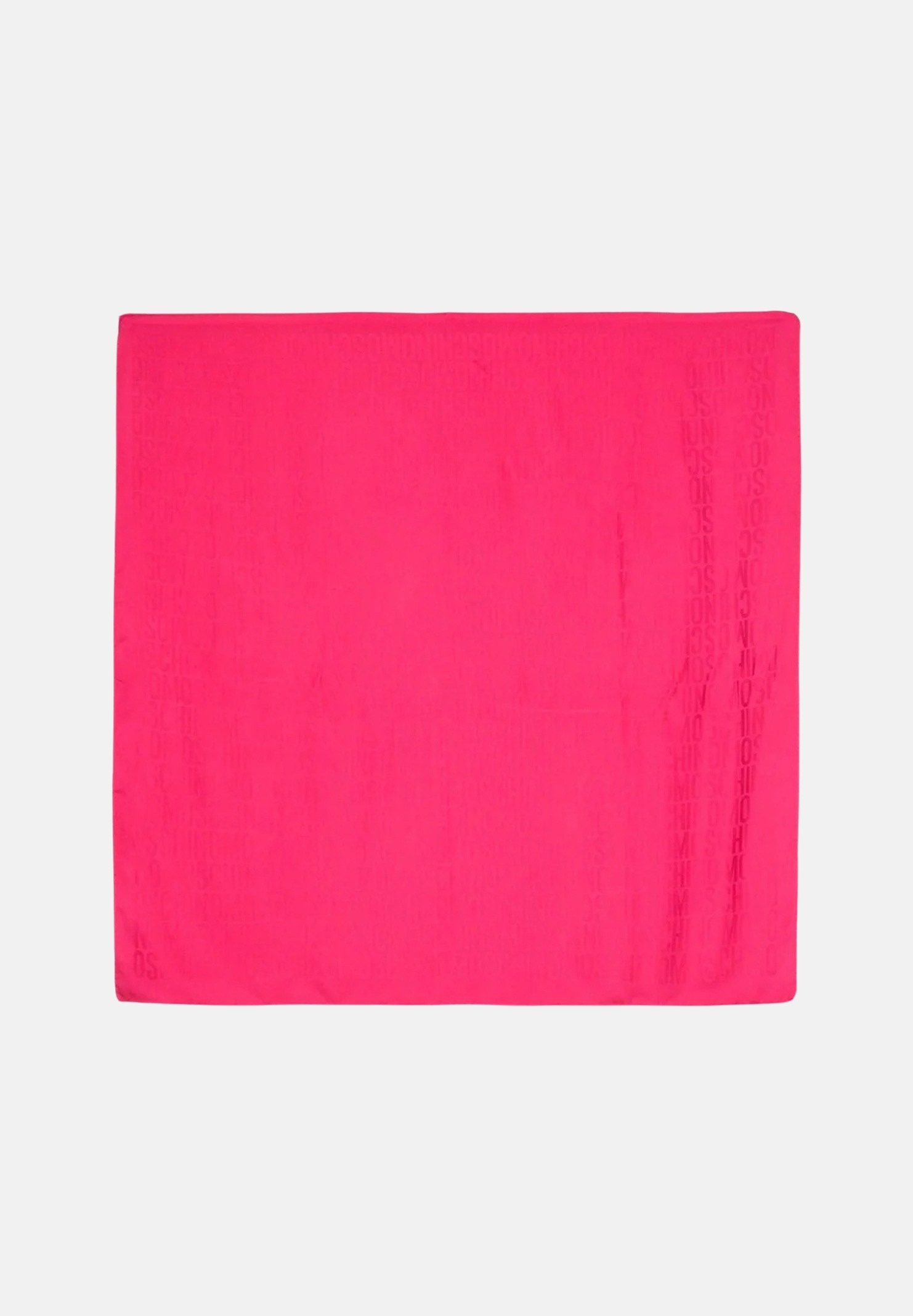 Fuchsia scarf for women in silk with jacquard logo - MOSCHINO - Pavidas