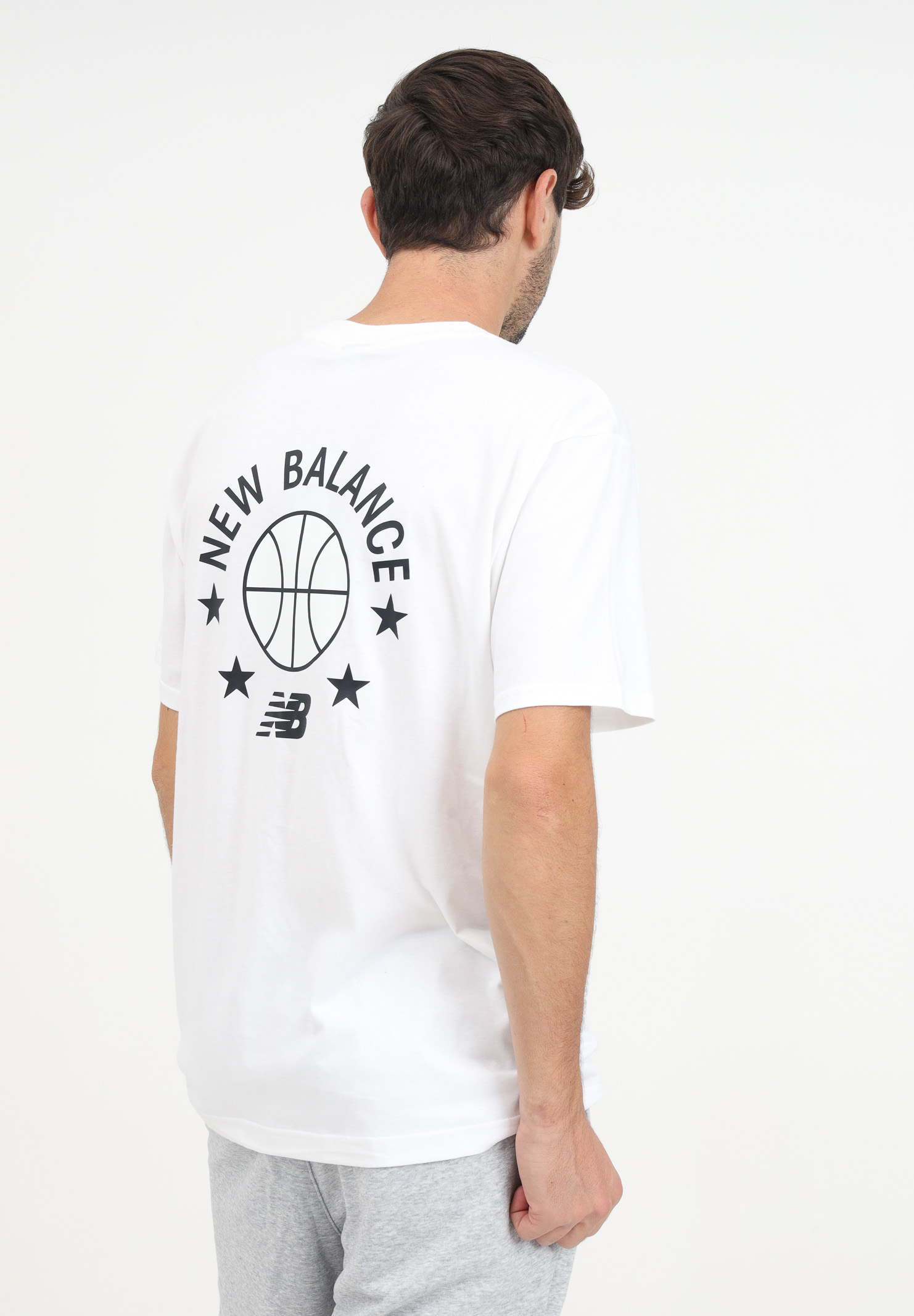 White t-shirt with men's print - NEW BALANCE - Pavidas