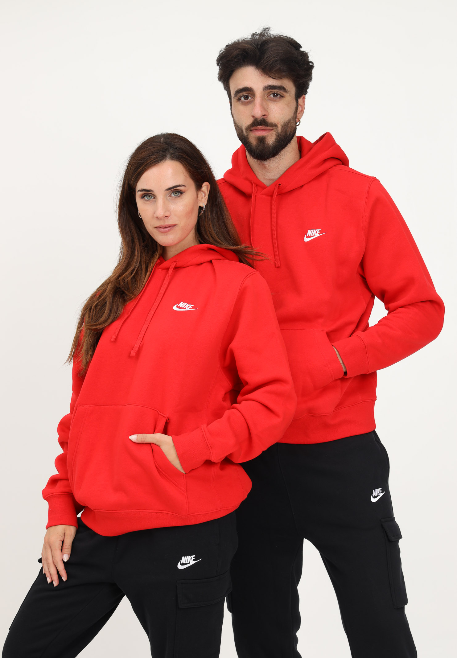 Felpa con cappuccio Nike Sportswear Club Fleece rossa per uomo e donna NIKE | BV2654657
