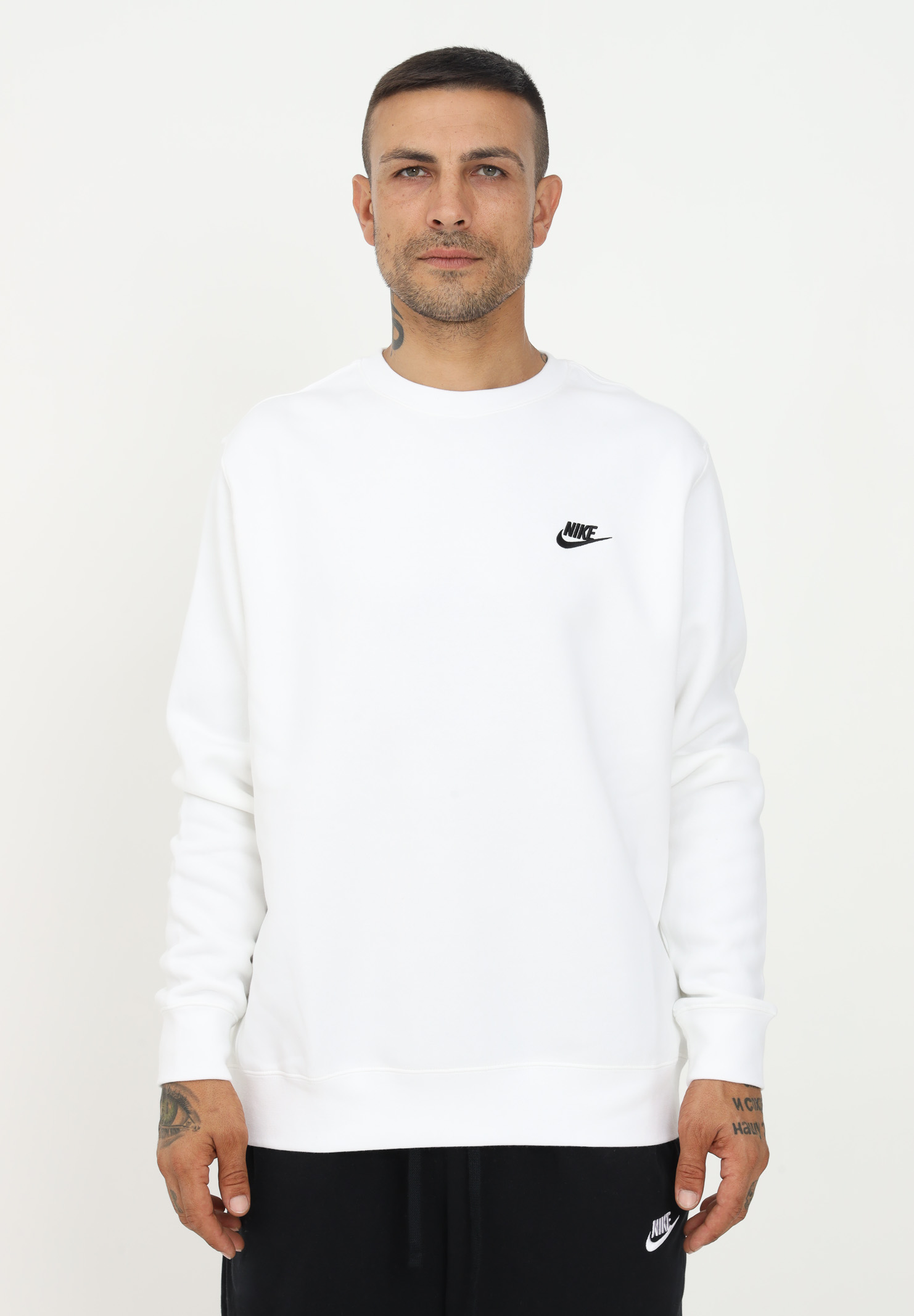 Felpa girocollo Nike Sportswear Club Fleece bianca per uomo e donna NIKE | BV2662100