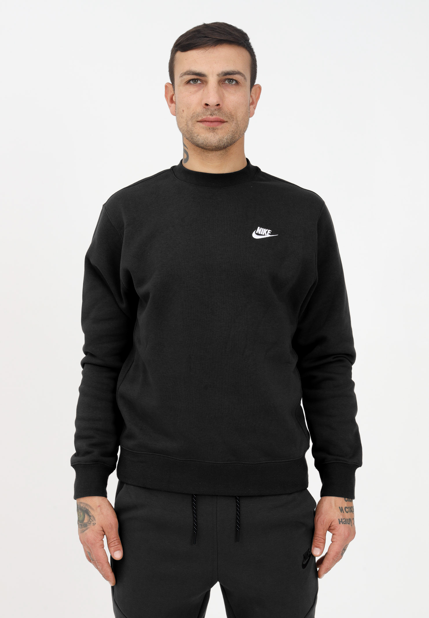 Nike Sportswear Club Fleece black men's crewneck sweatshirt NIKE | BV2666010