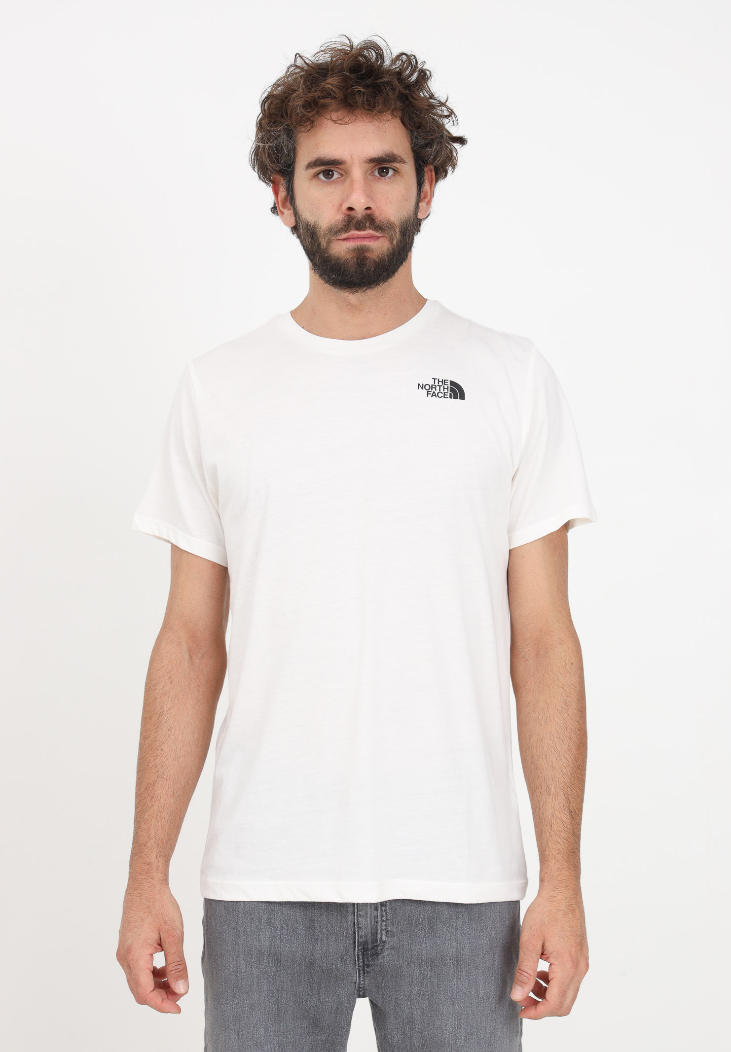 T-shirt bianca con logo da uomo - THE NORTH FACE - Pavidas