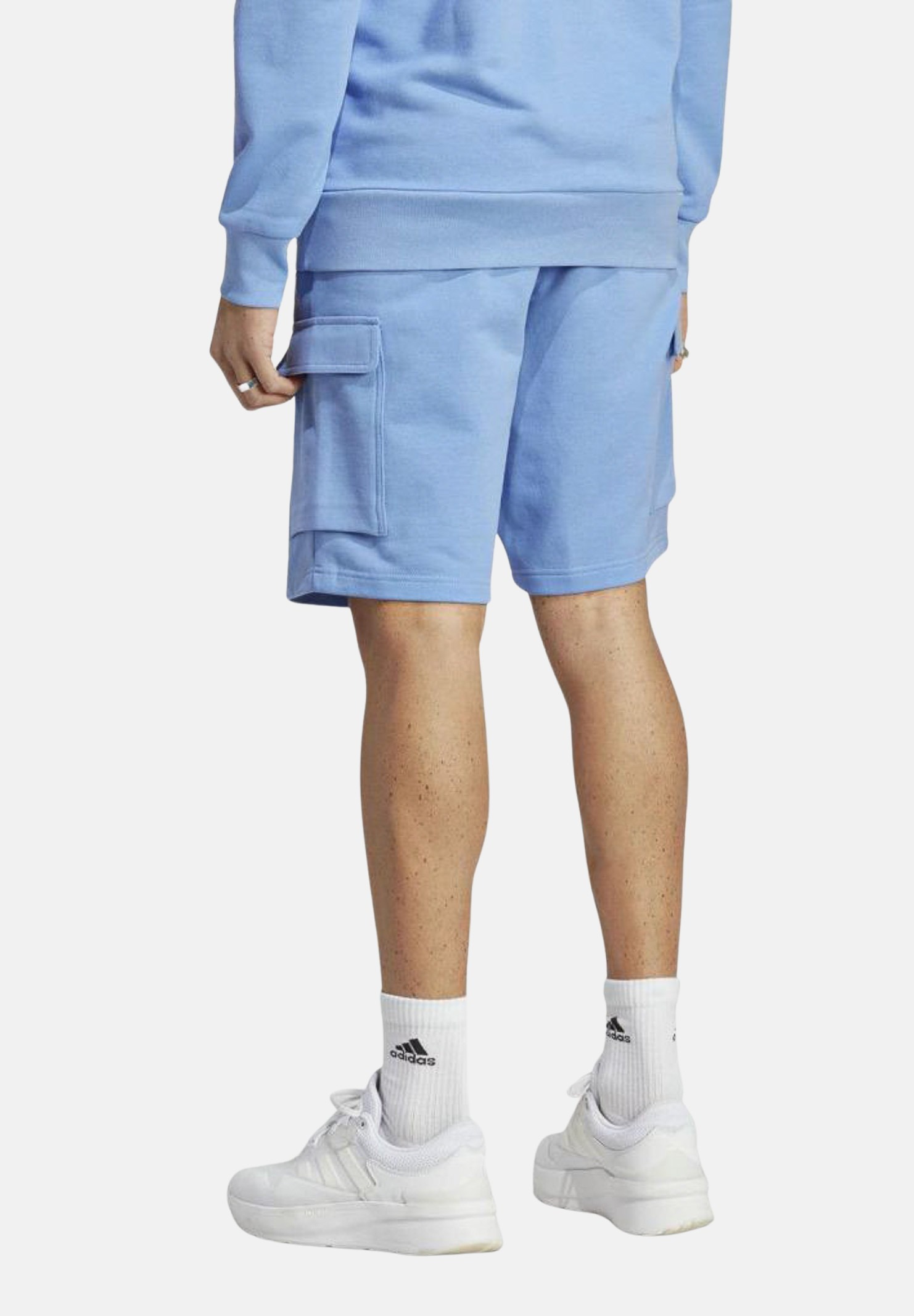Men's Essentials Light Blue Cargo Sports Shorts - ADIDAS - Pavidas