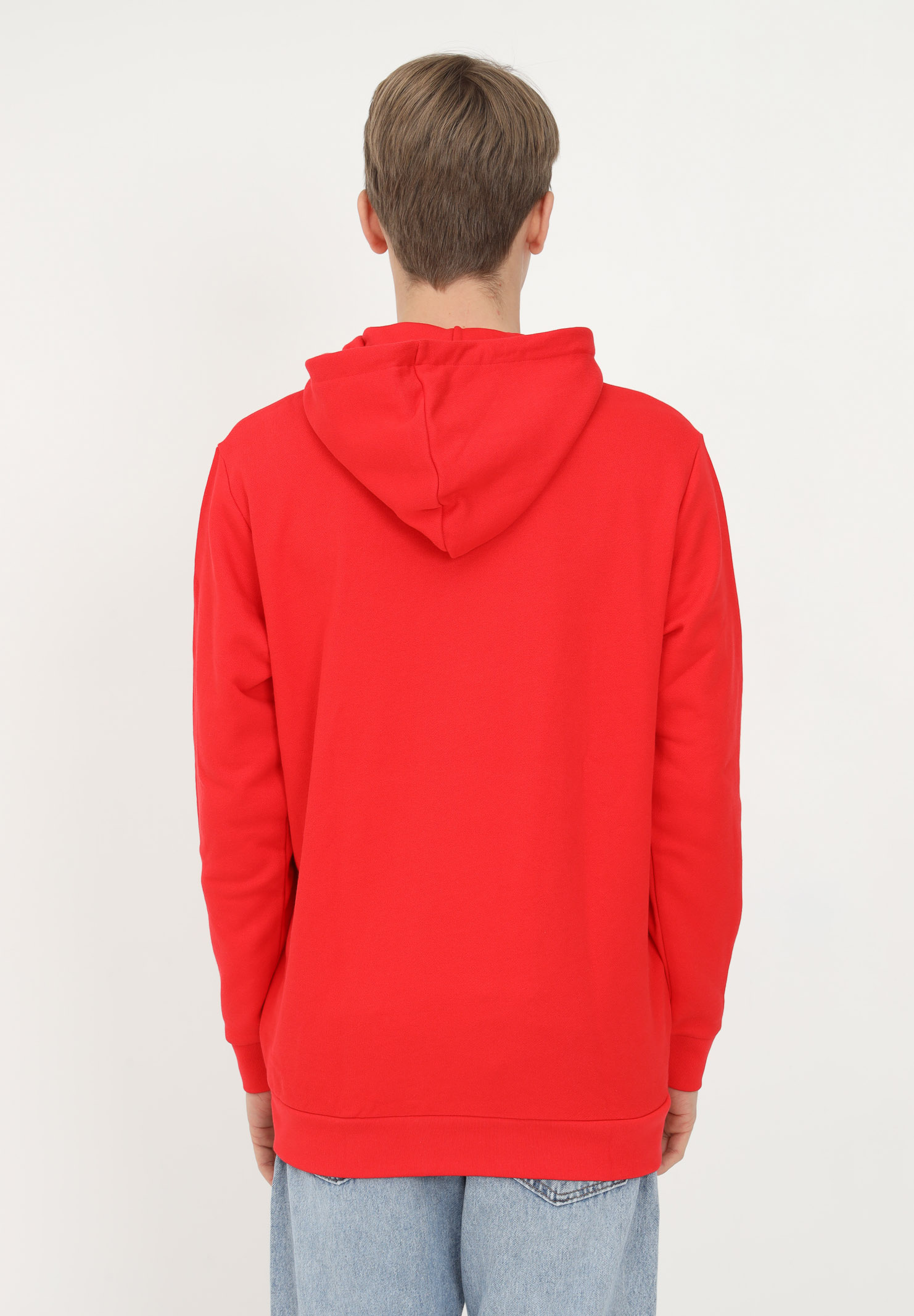 Unisex red adicolor classics trefoil hoodie ADIDAS | HE9500.