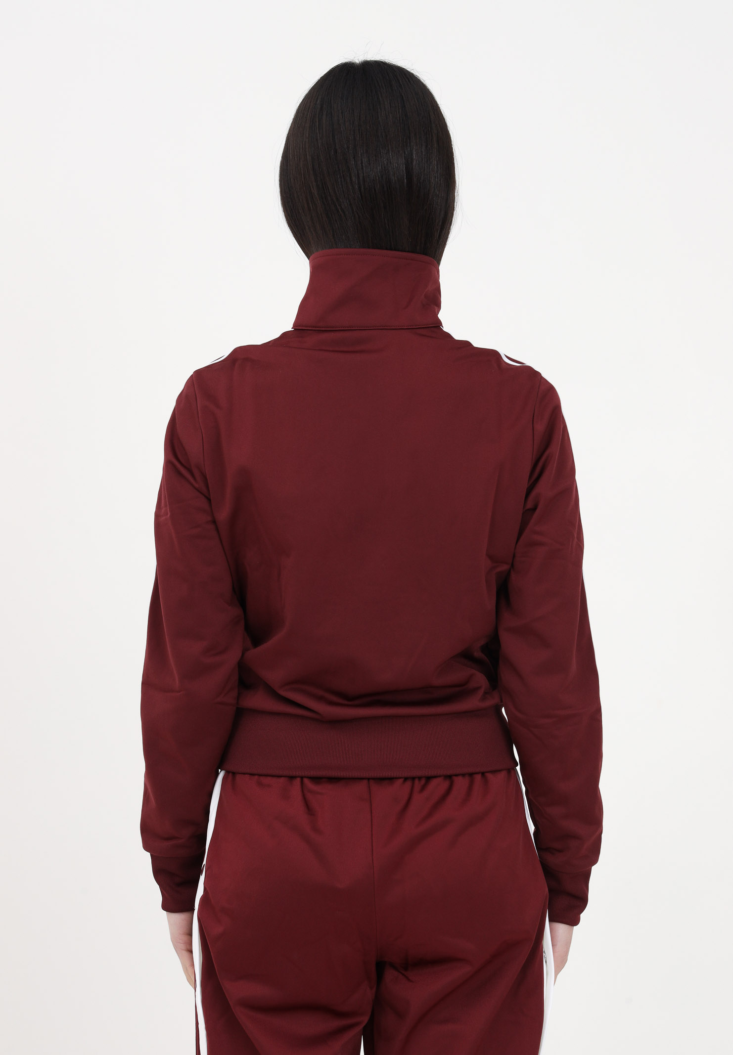 Adicolor Classics Firebird Burgundy Zip Up Sweatshirt for Women ADIDAS | IB7406.