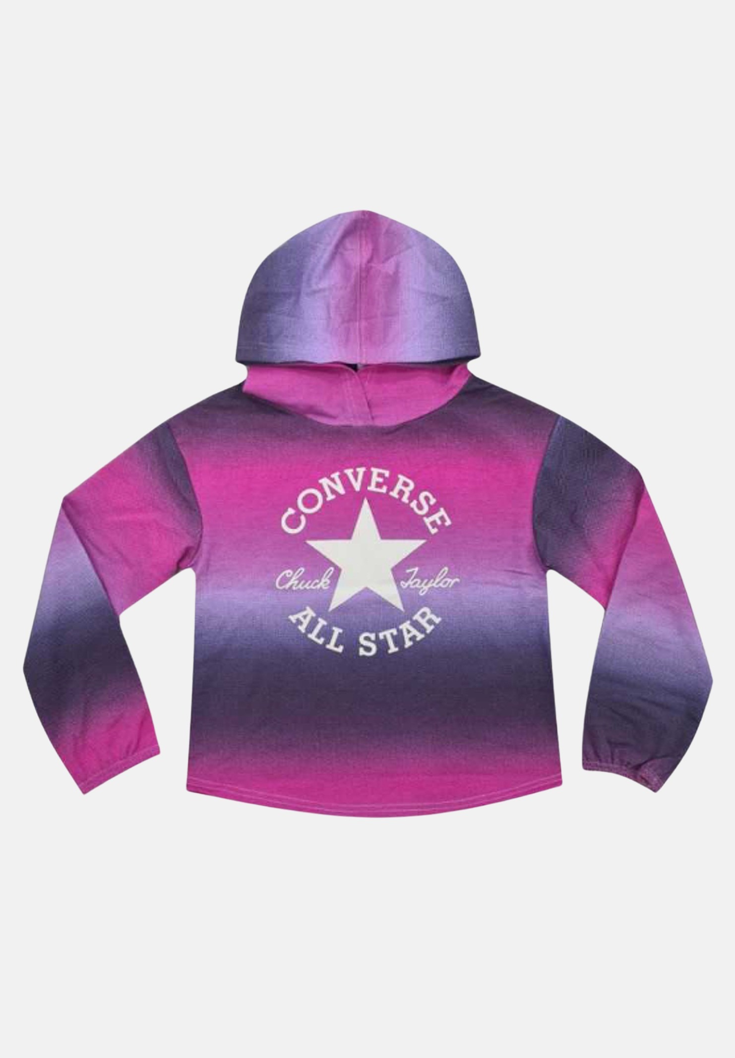 Fuchsia hooded sweatshirt for girls CONVERSE | 4CD400P8Q