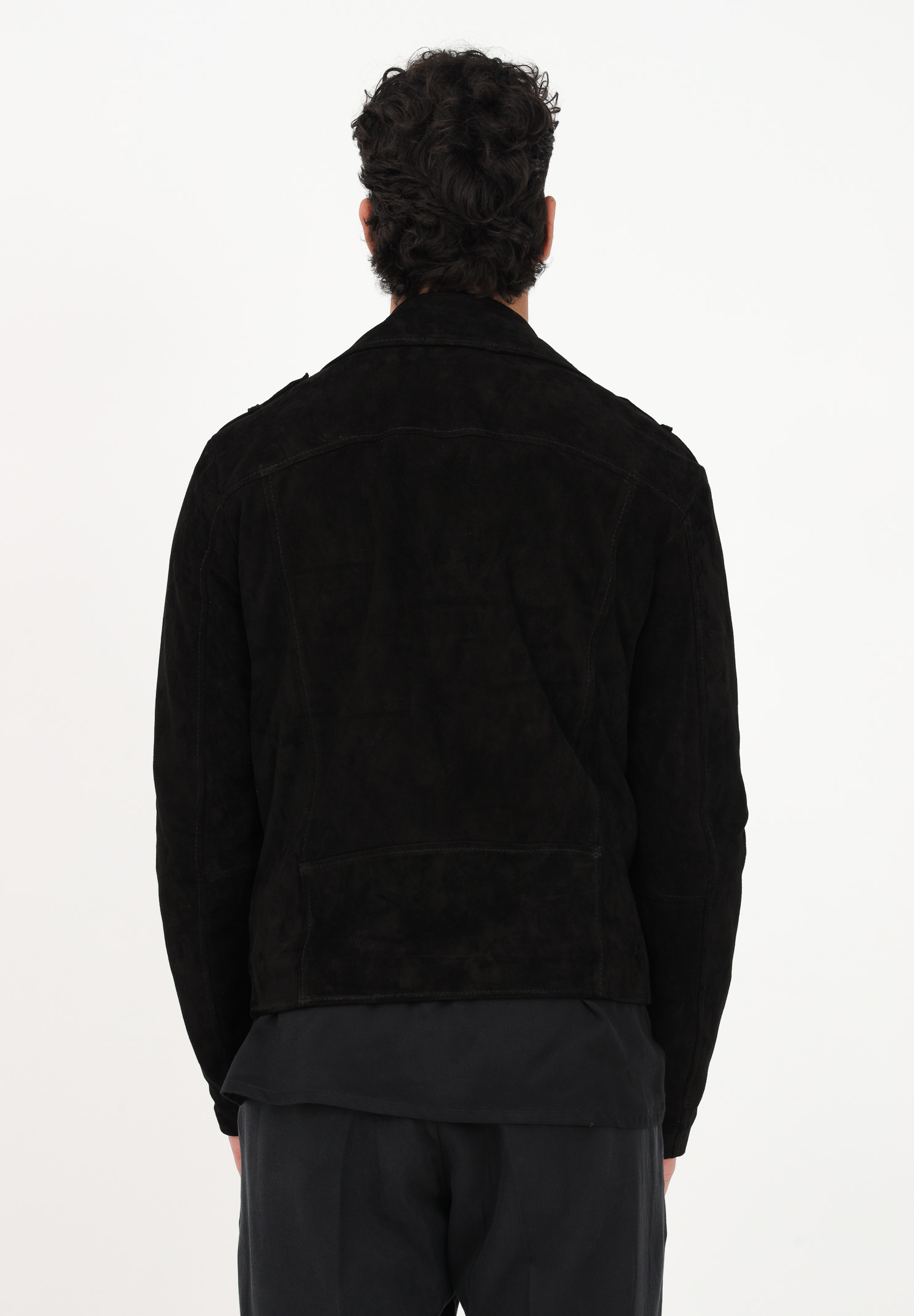 Men's black suede jacket I'M BRIAN | GIU2512009