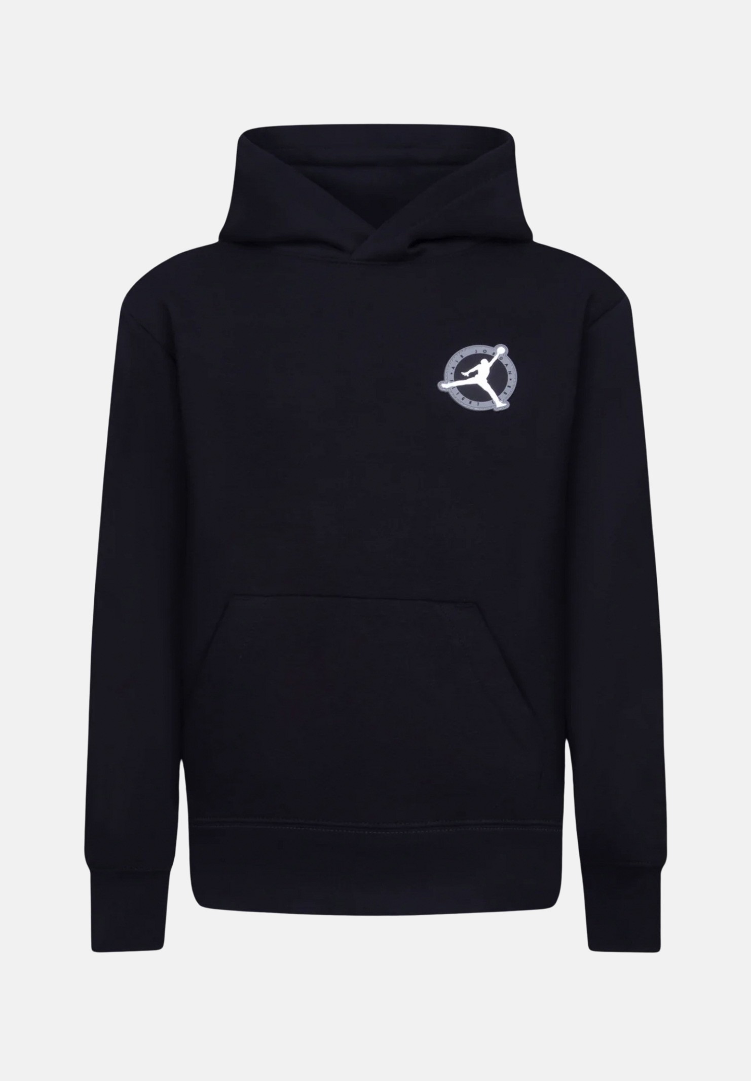 Black girl's sweatshirt with hood and logo print on the back JORDAN | 95C106023