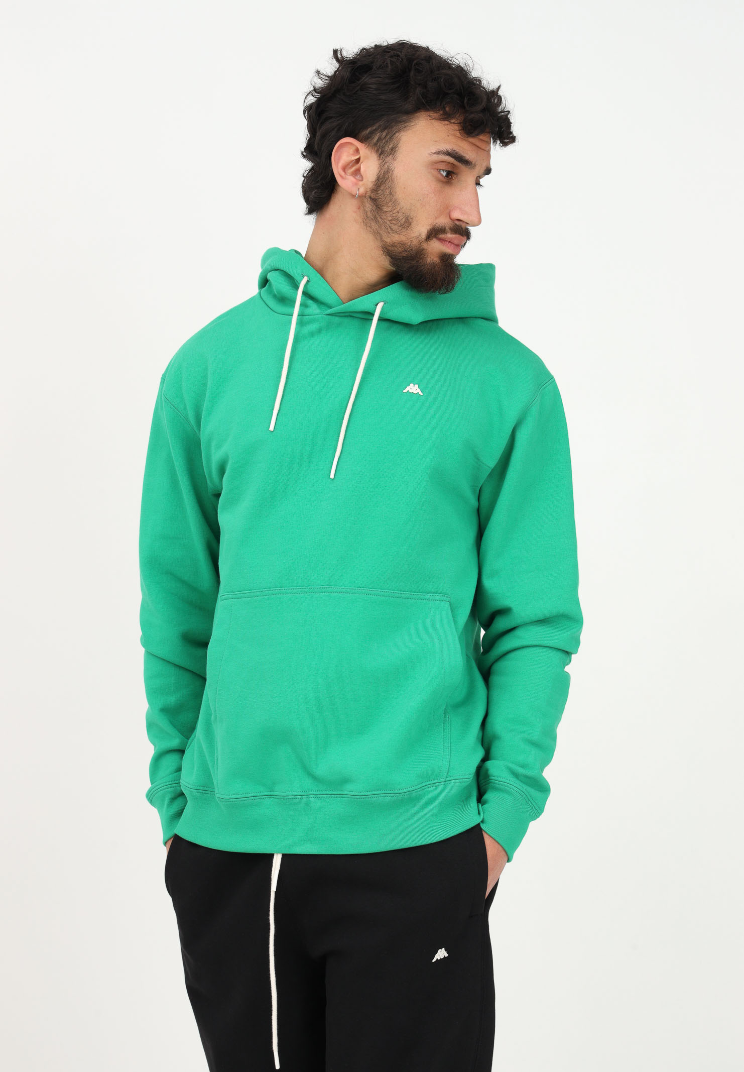 Men's Green Robe Hoodie KAPPA | 66113BWB21