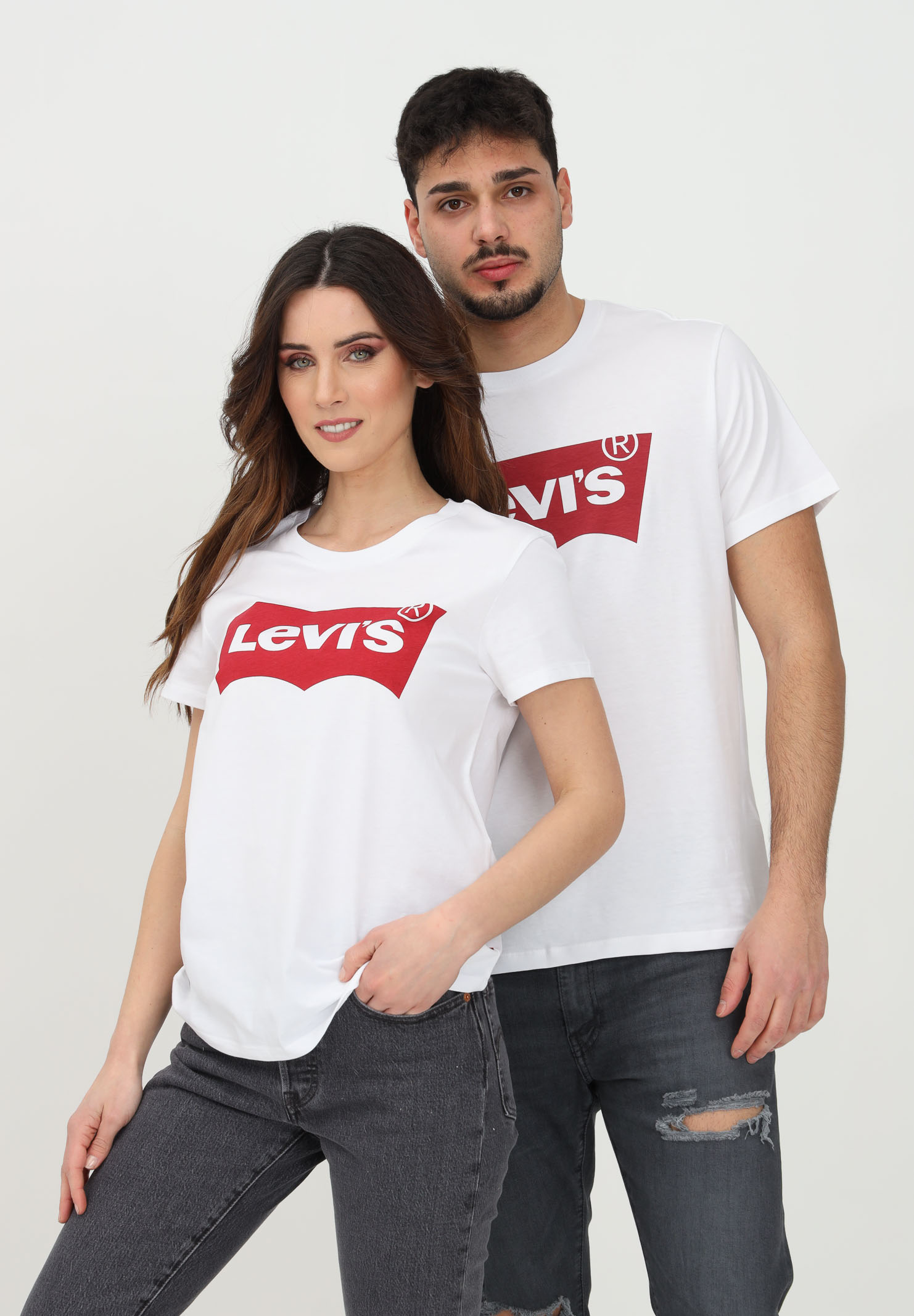 White Casual T-Shirt For Men And Women With Logo Print - Levi'S® - Pavidas