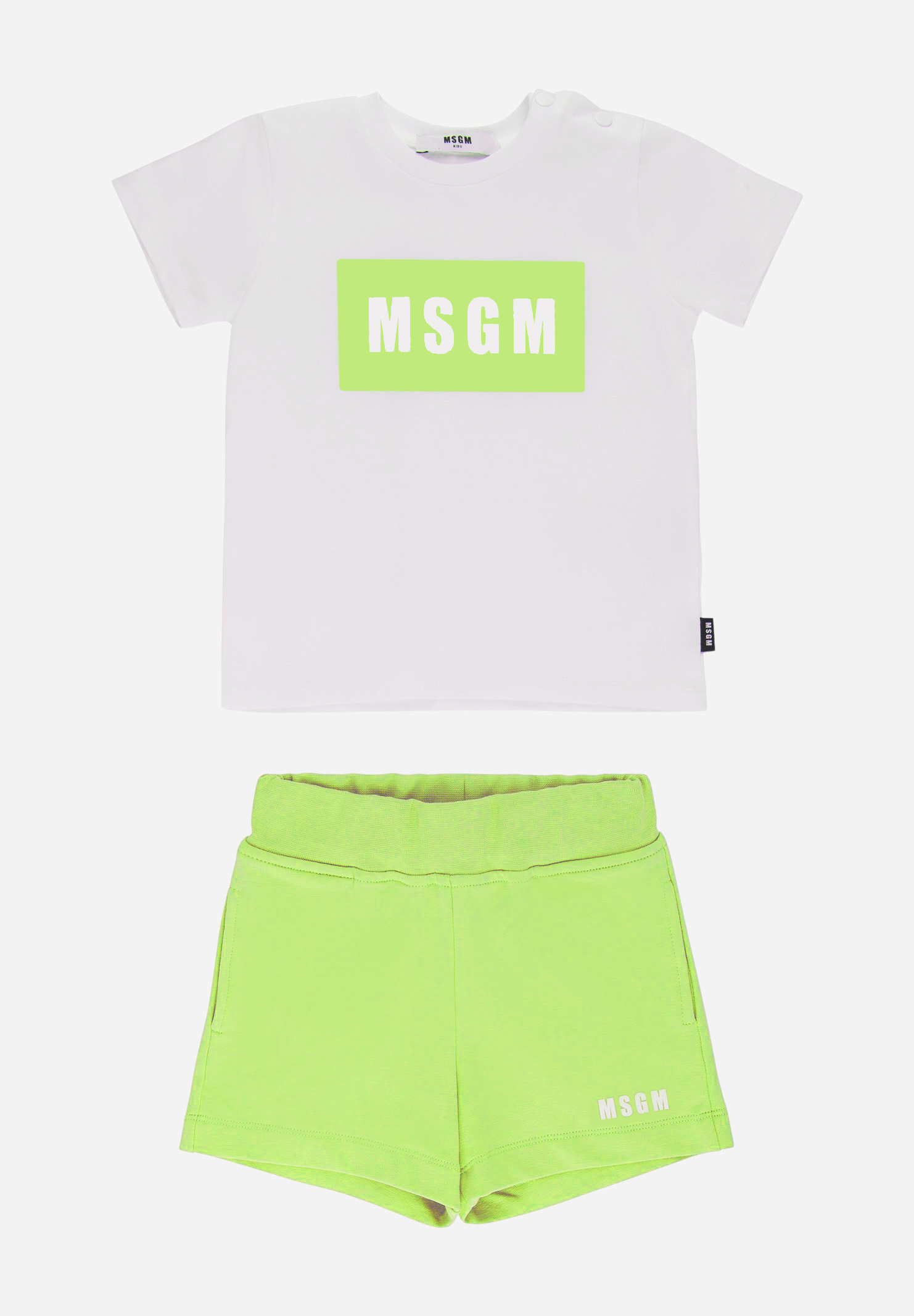 Two-tone baby outfit with logo MSGM | MS029360001-36