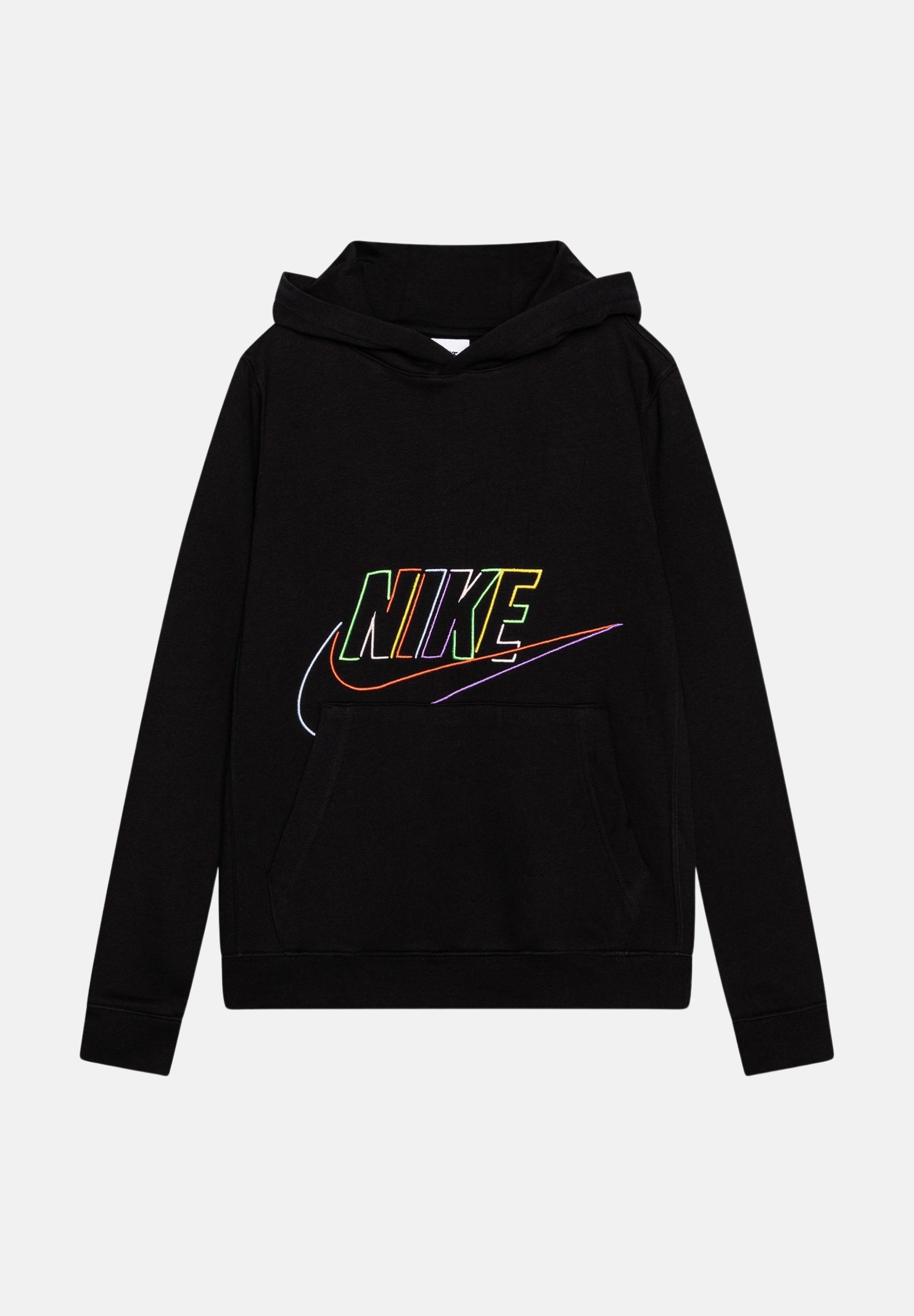 Black sweatshirt for boys and girls with hood and logo embroidery NIKE | 86K678023