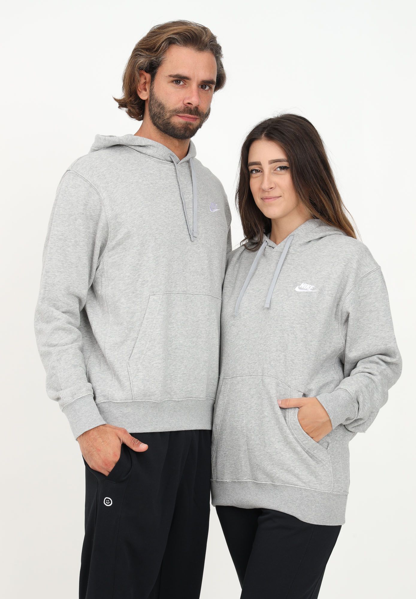 Sportswear Club gray sweatshirt for men and women with hood NIKE | CZ7857063
