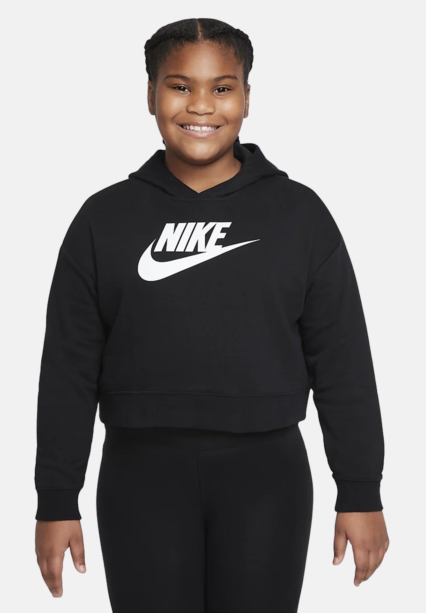Black girl hoodie with logo print - NIKE - Pavidas