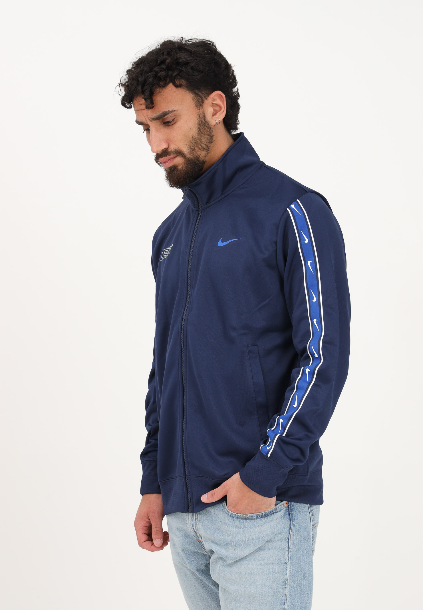 Nike Sportswear Repeat Men's Blue Zip Up Sweatshirt NIKE | FD1183410