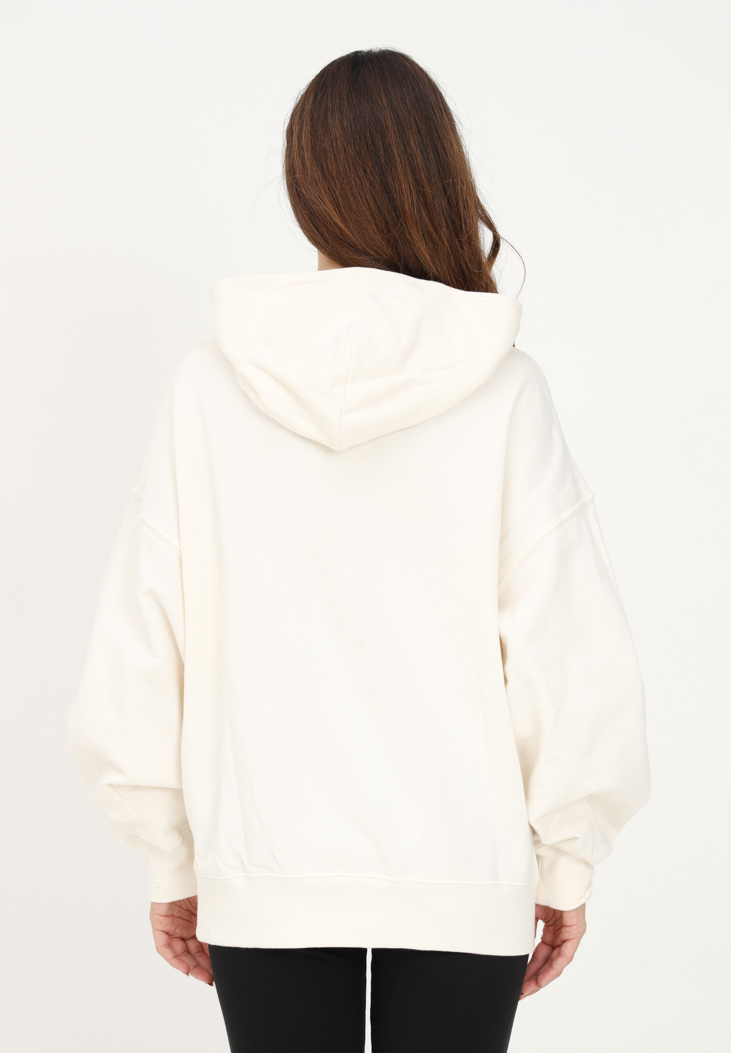 White women's sweatshirt with hood and logo embroidery PUMA | 53568499