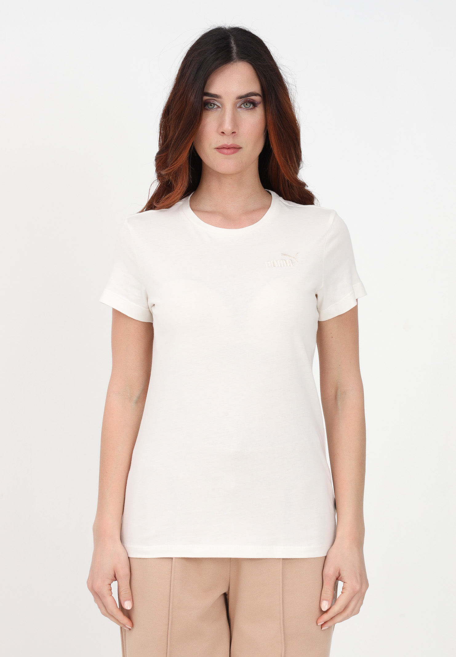 Sporty butter T-shirt for women with logo embroidery on the chest ...
