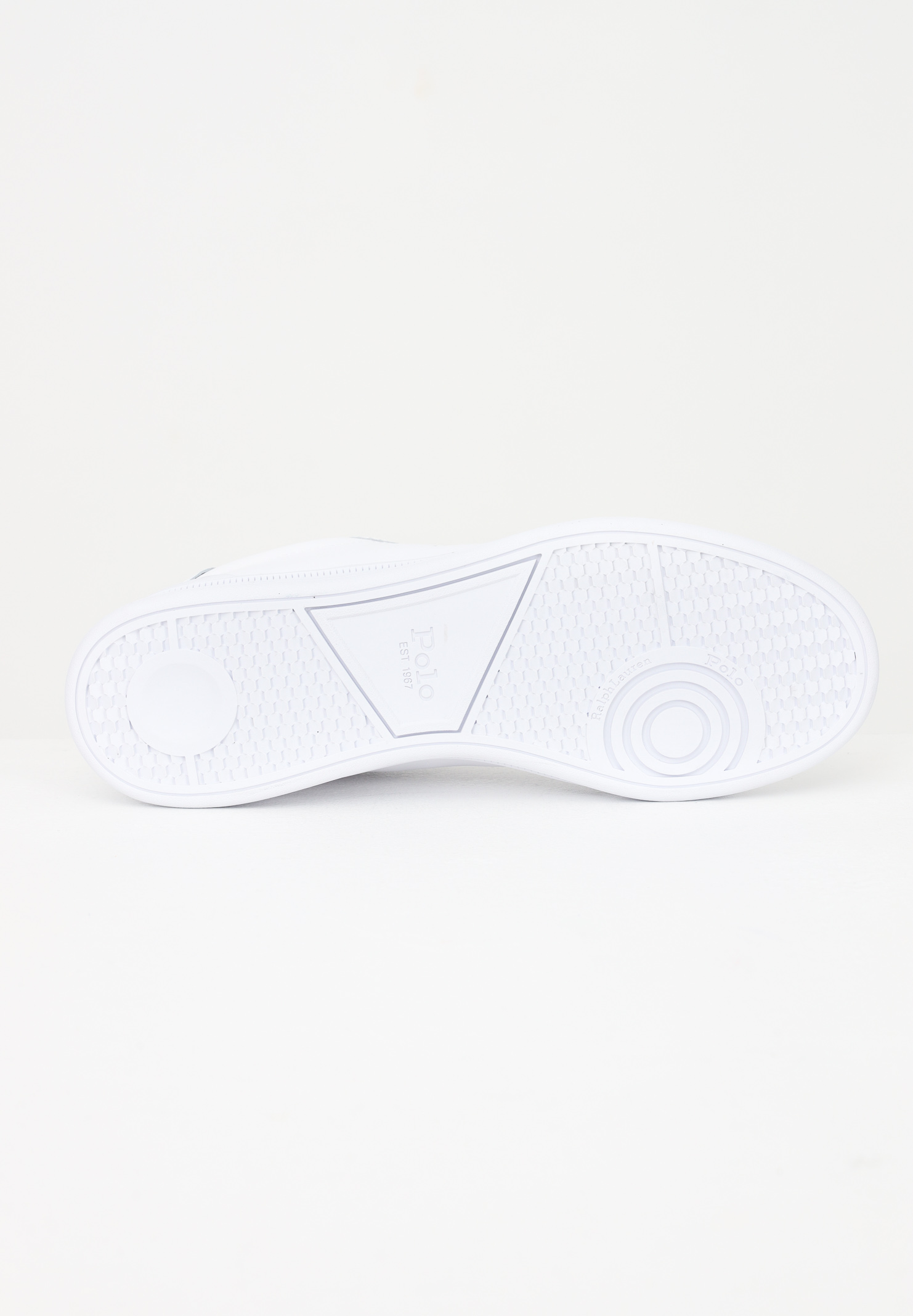 Men's white casual sneakers with side logo symbol - RALPH LAUREN - Pavidas