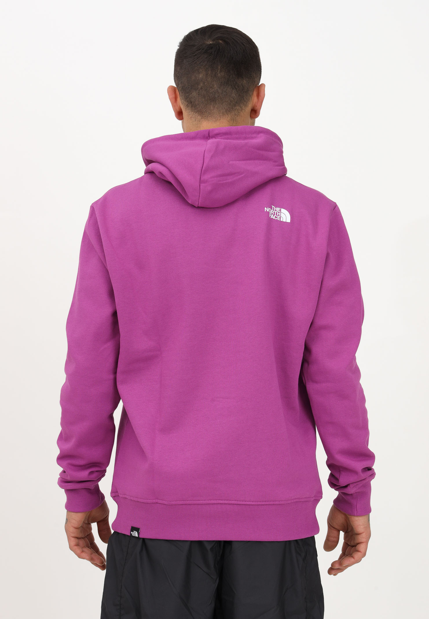 Purple sweatshirt for men and women with hood and maxi logo print THE NORTH FACE | NF0A3XYDLV11LV11