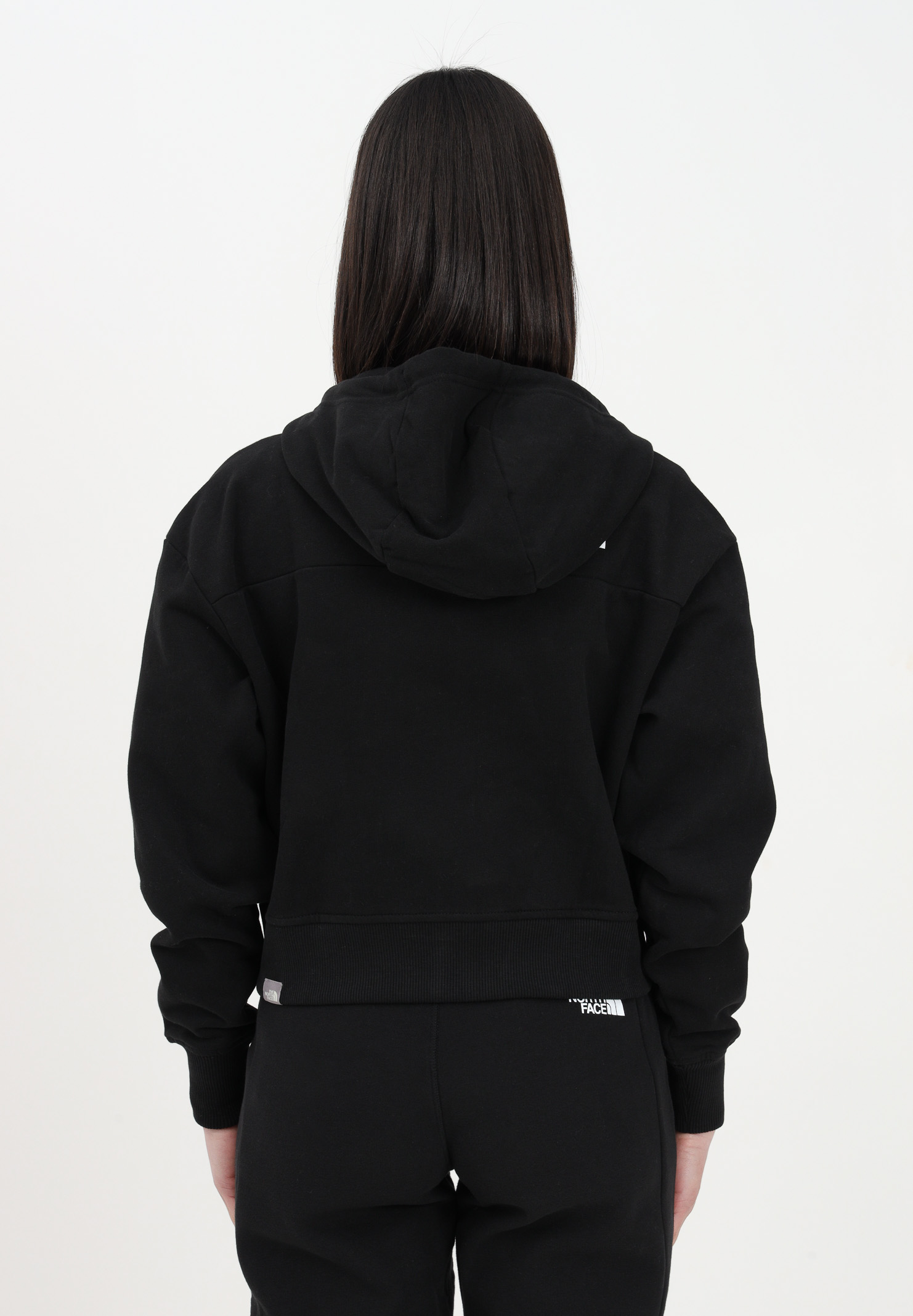 Women's black zip-up sweatshirt embellished with a crop cut THE NORTH FACE | NF0A7X1VJK31JK31