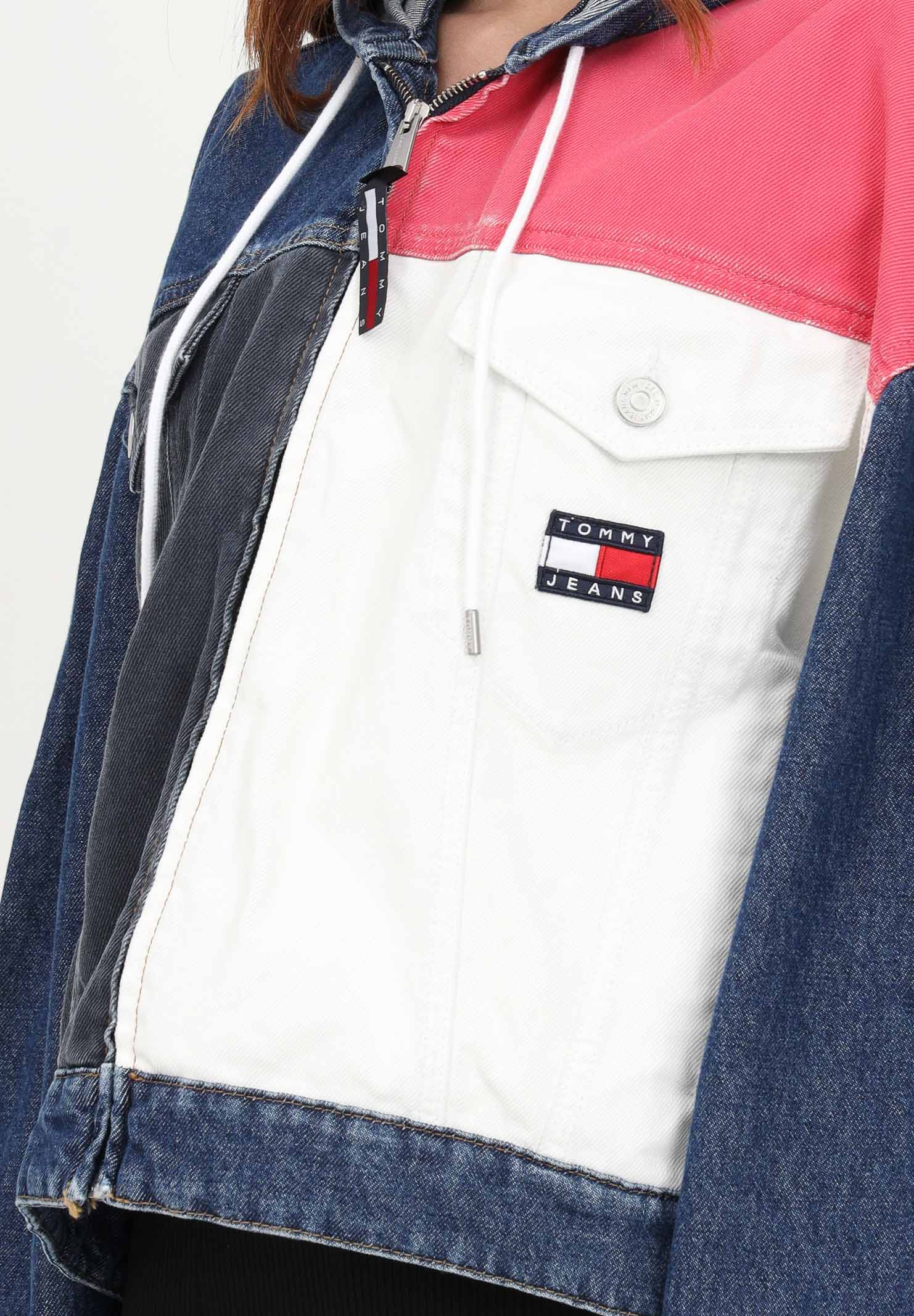 Women's oversized denim jacket with color block motif TOMMY HILFIGER | DW0DW148381BJ1BJ