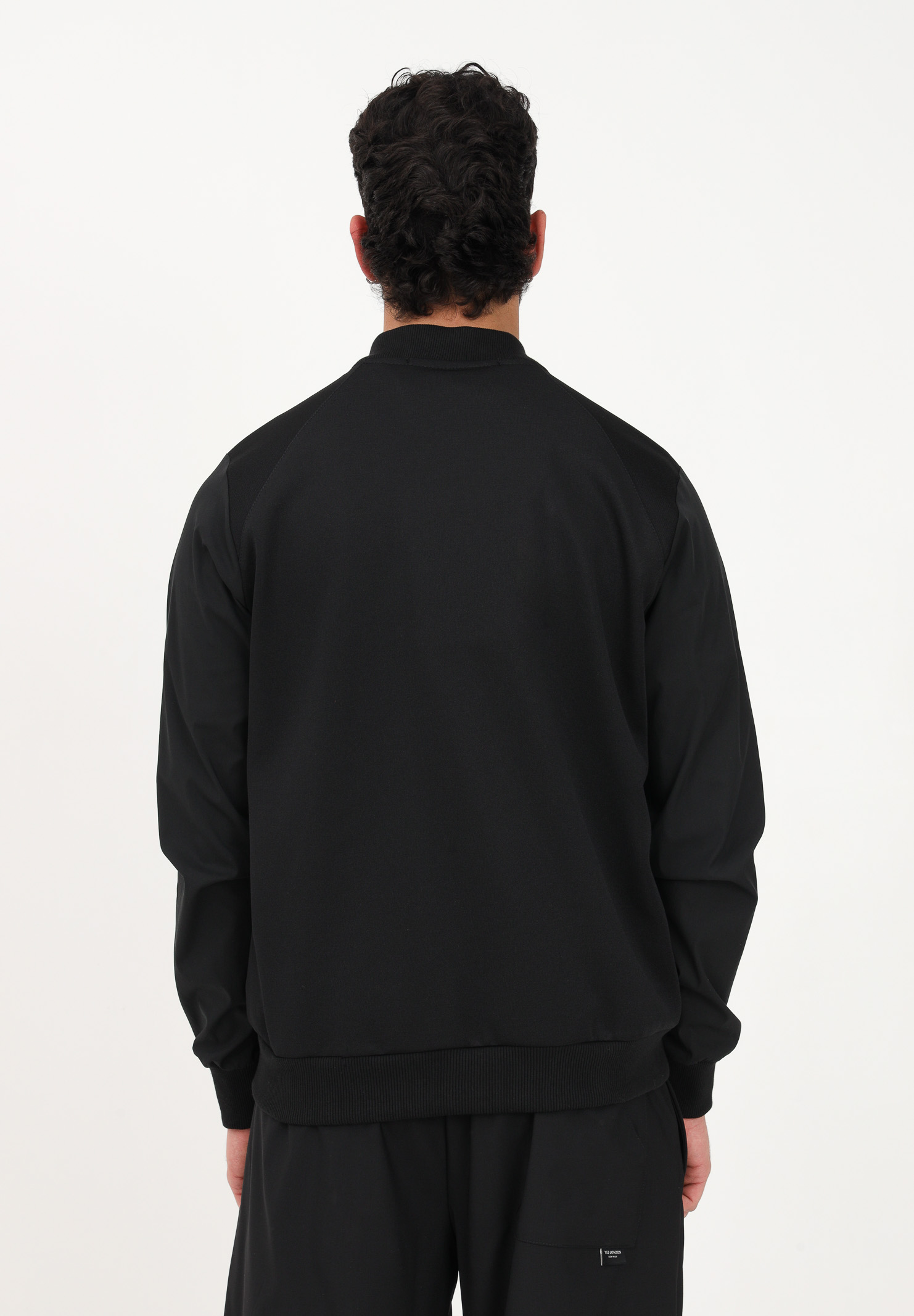 Men's black zip-up sweatshirt YES LONDON | XMF3850NERO