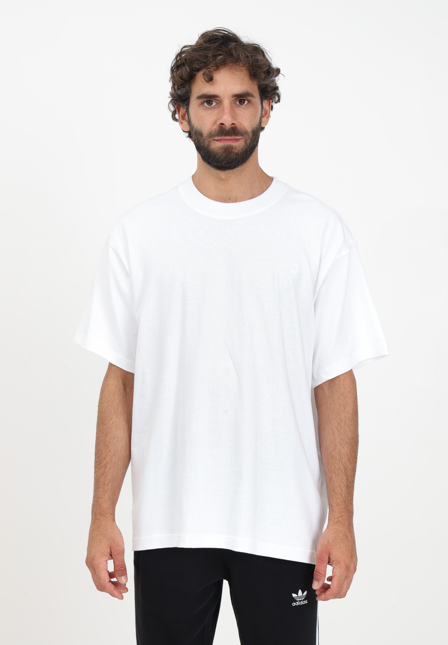 T-shirt bianca da uomo modello Adicolor Contempo - ADIDAS ORIGINALS -  Pavidas