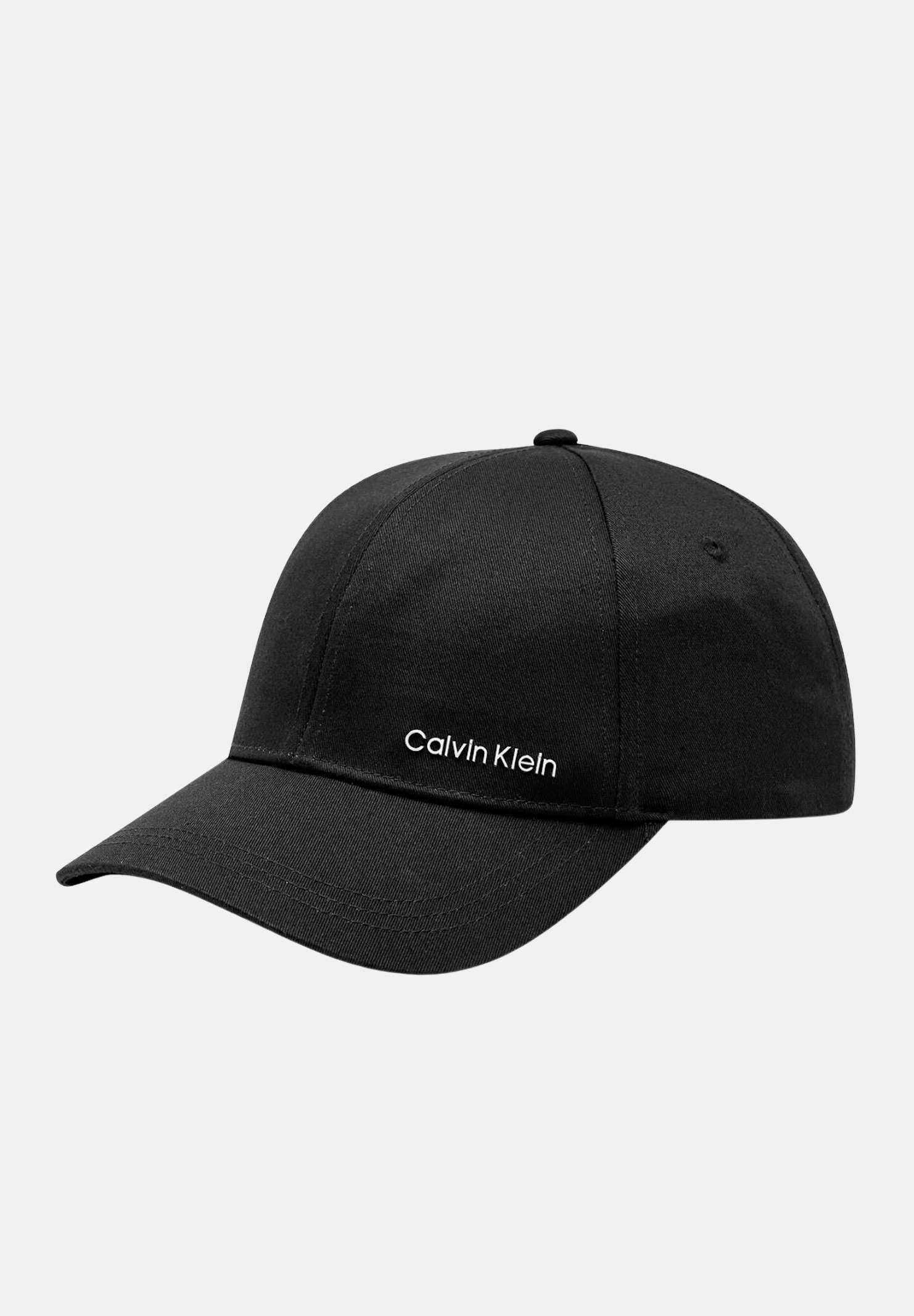 Black men's and women's cap with contrasting white logo - CALVIN