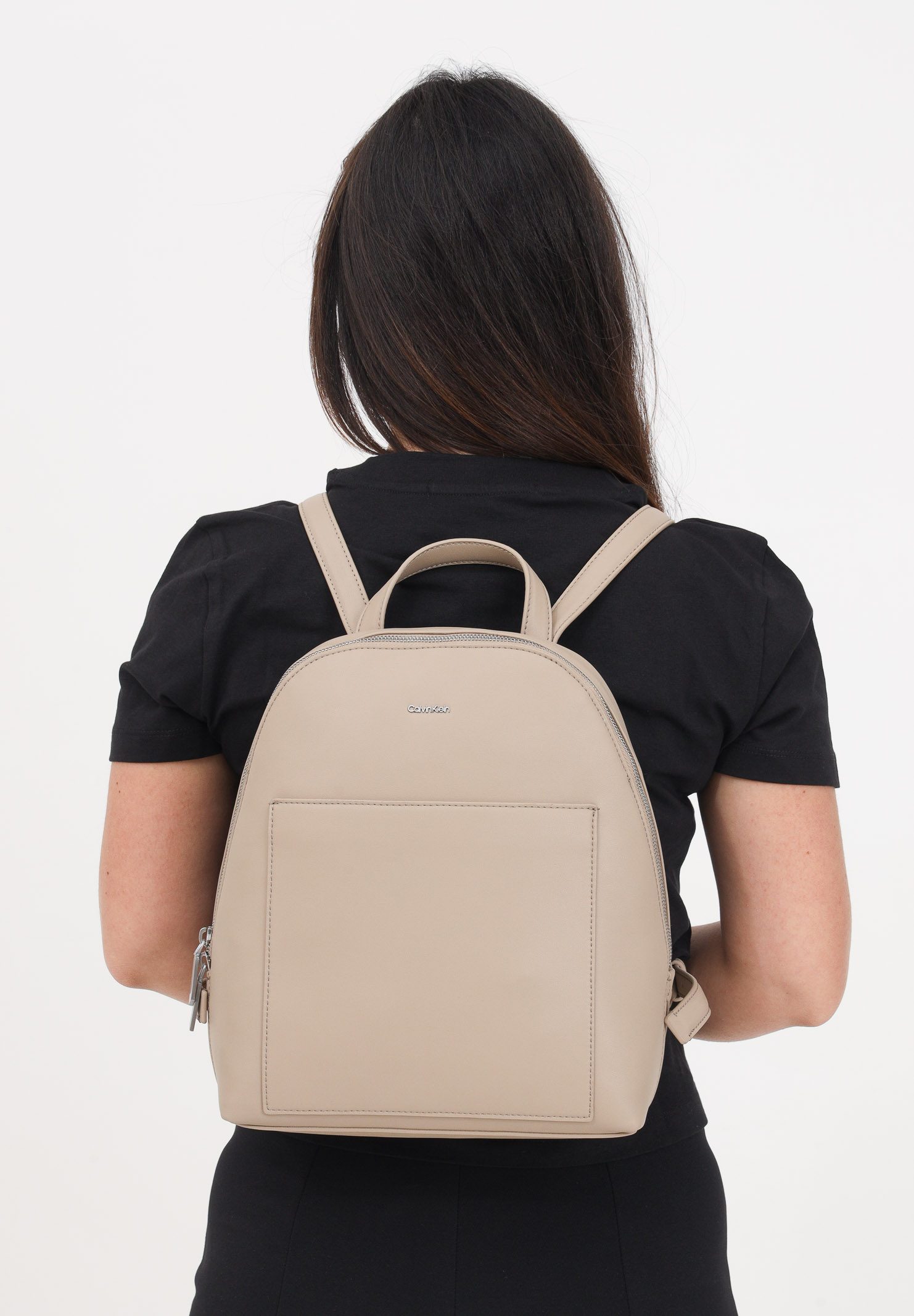 Beige women's backpack CK Must Dome Backpack - CALVIN KLEIN - Pavidas
