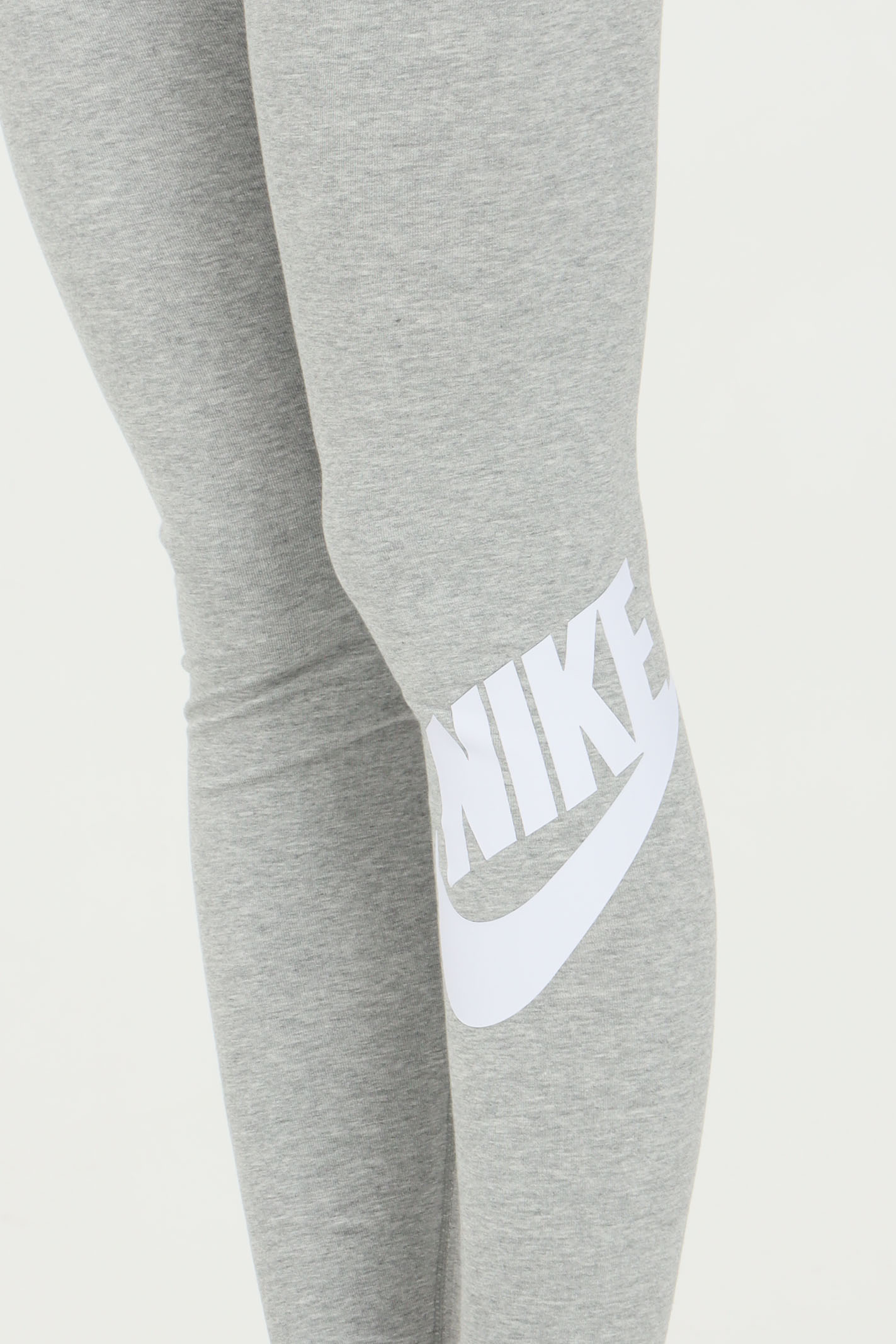 Gray leggings for women with logo print