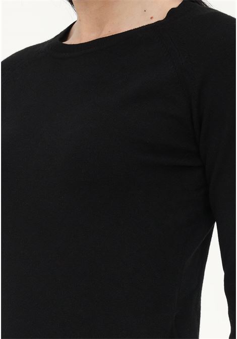 Women's black crewneck sweater FUTURE ALIVE | FF001NERO