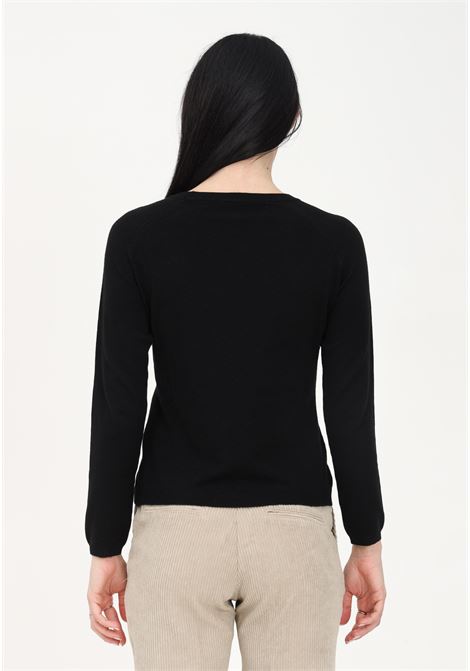 Women's black crewneck sweater FUTURE ALIVE | Knitwear | FF001NERO