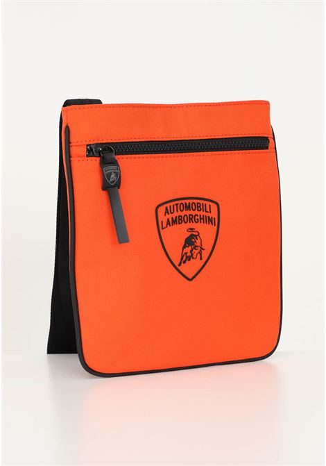 Lamborghini orange casual man shoulder bag with shield logo AUTOMOBILI LAMBORGHINI | 72XA4BZ2ZS312528