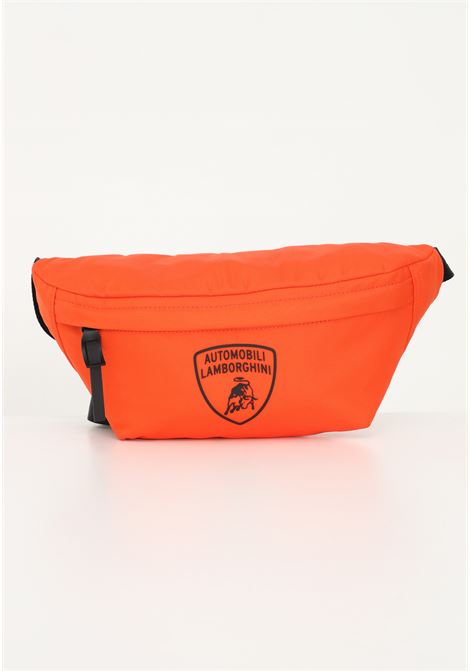 Lamborthini orange casual man's belt bag with shield logo AUTOMOBILI LAMBORGHINI | 72XA4BZ4ZS312528