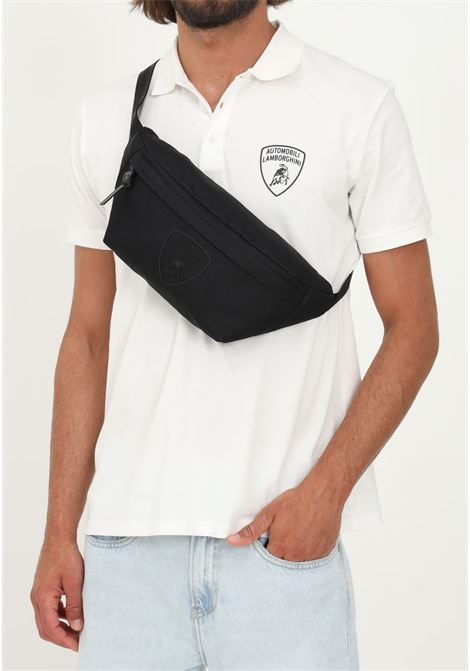 Lamborthini black casual man's pouch with shield logo AUTOMOBILI LAMBORGHINI | Pouch | 72XA4BZ4ZS312899