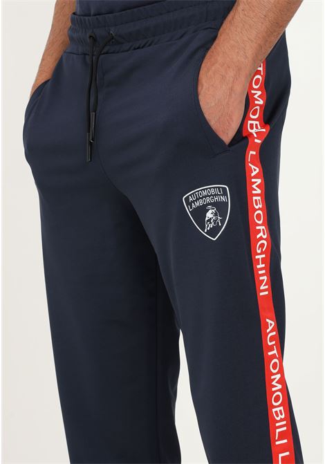 Lamborghini men's blue sports trousers with shield logo AUTOMOBILI LAMBORGHINI | Pants | 72XBA003CF008240